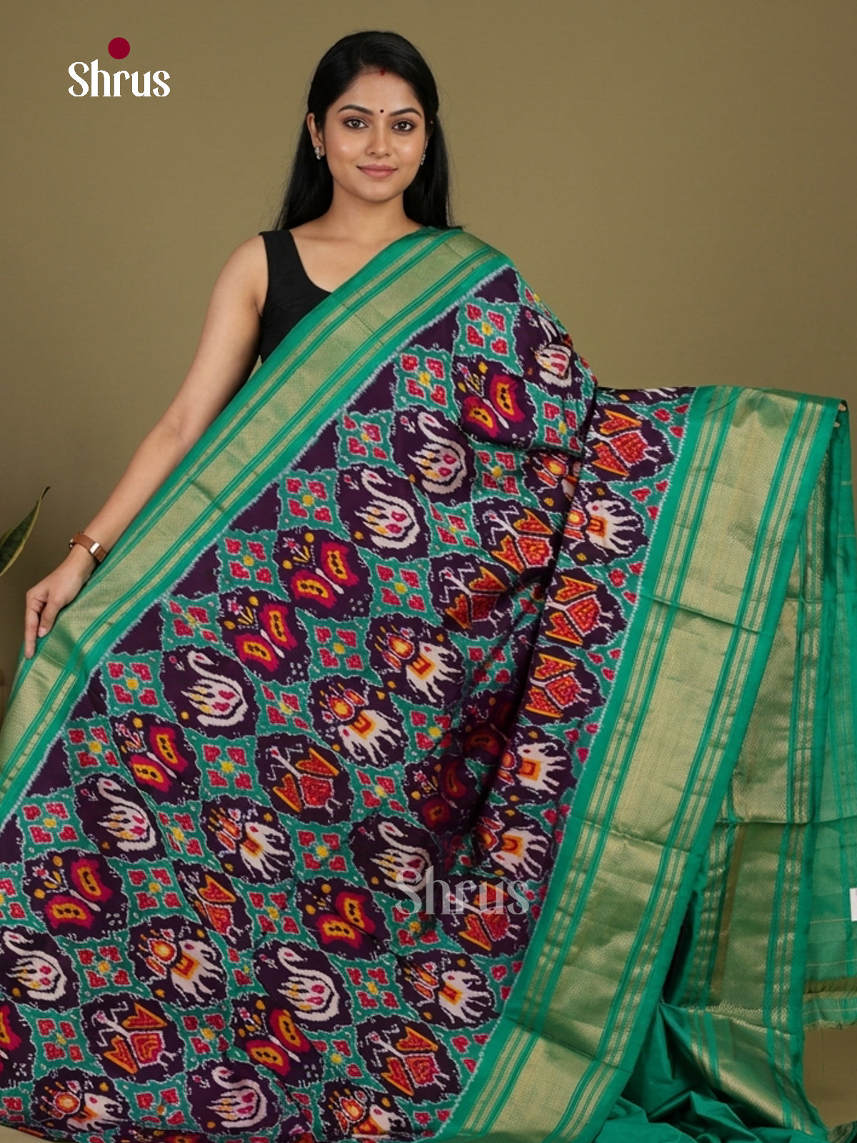 Ikkat Silk Saree - EI24288