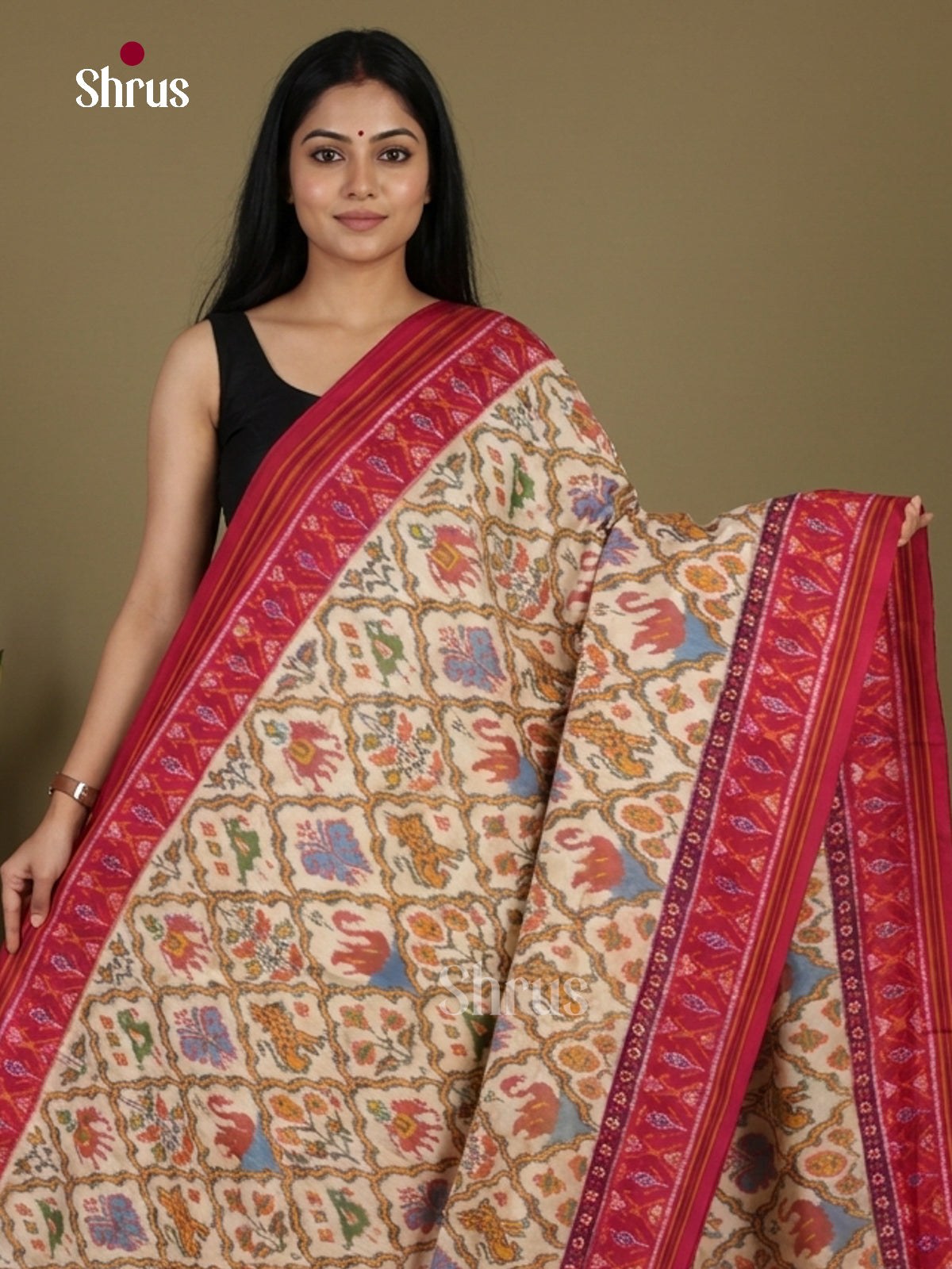 Ikkat Silk Saree - EI24291