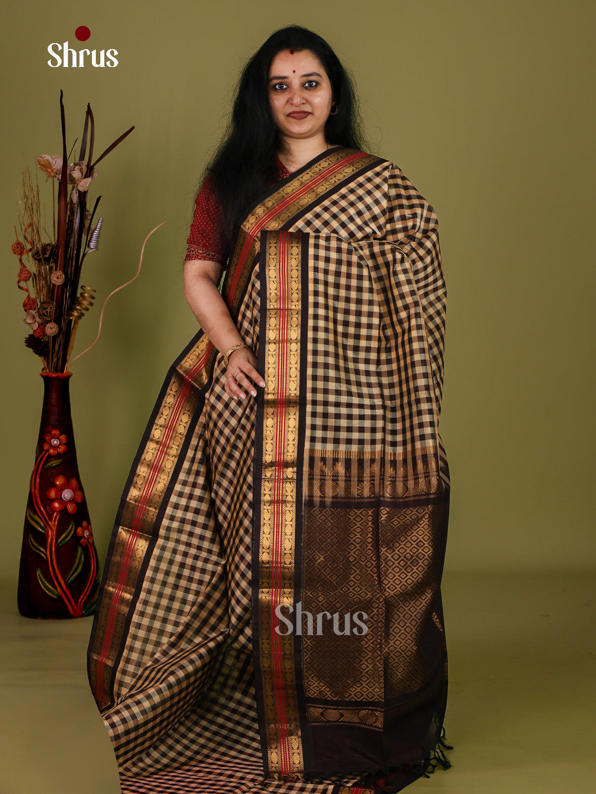 Silk Cotton Saree - EI30010