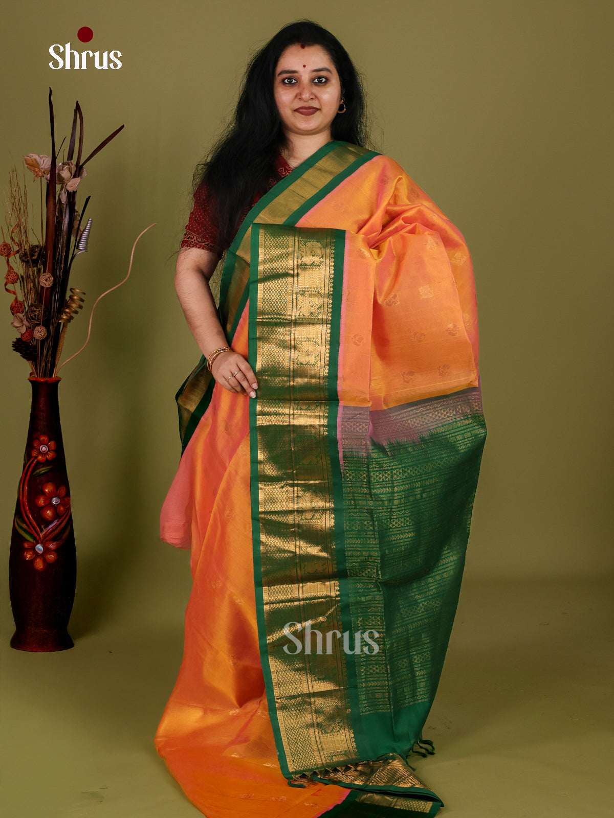 Silk Cotton Saree - EI30013