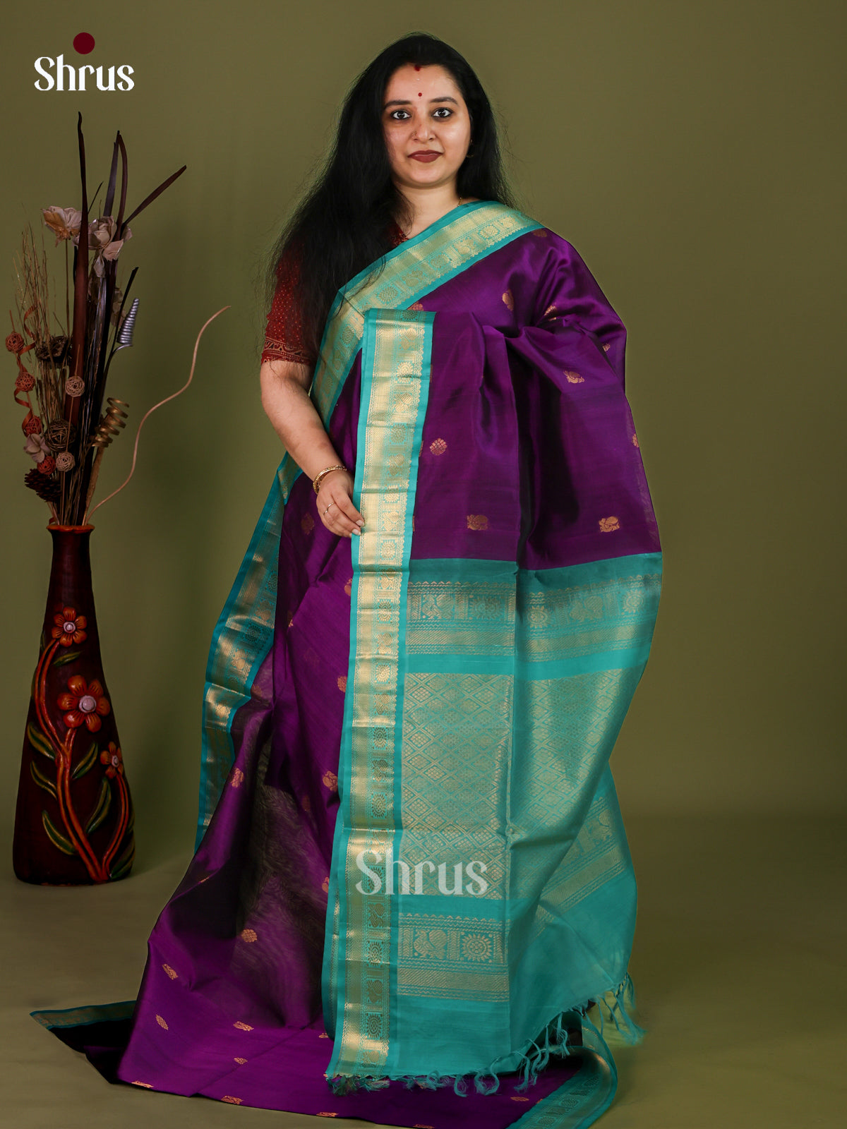 Silk Cotton Saree - EJ01001