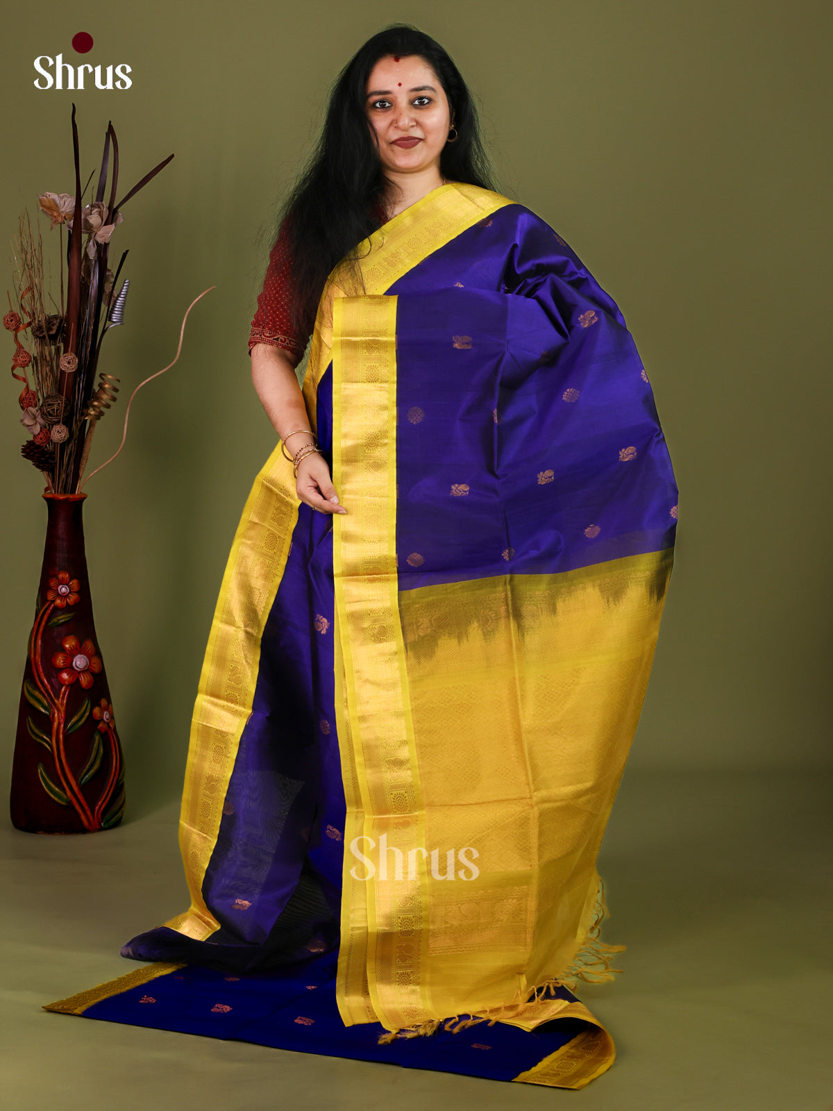 Silk Cotton Saree - EJ01004