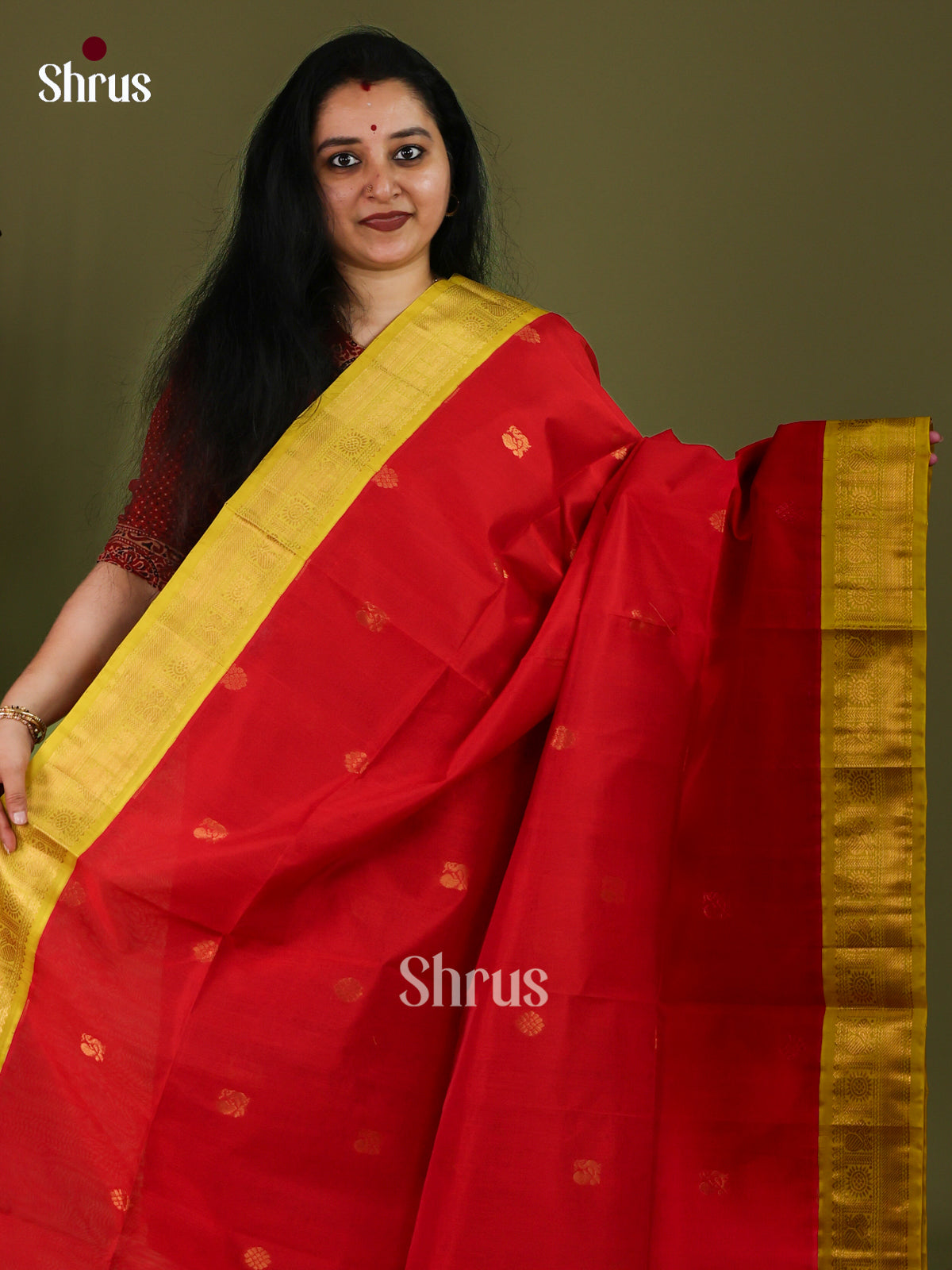 Silk Cotton Saree - EJ01006