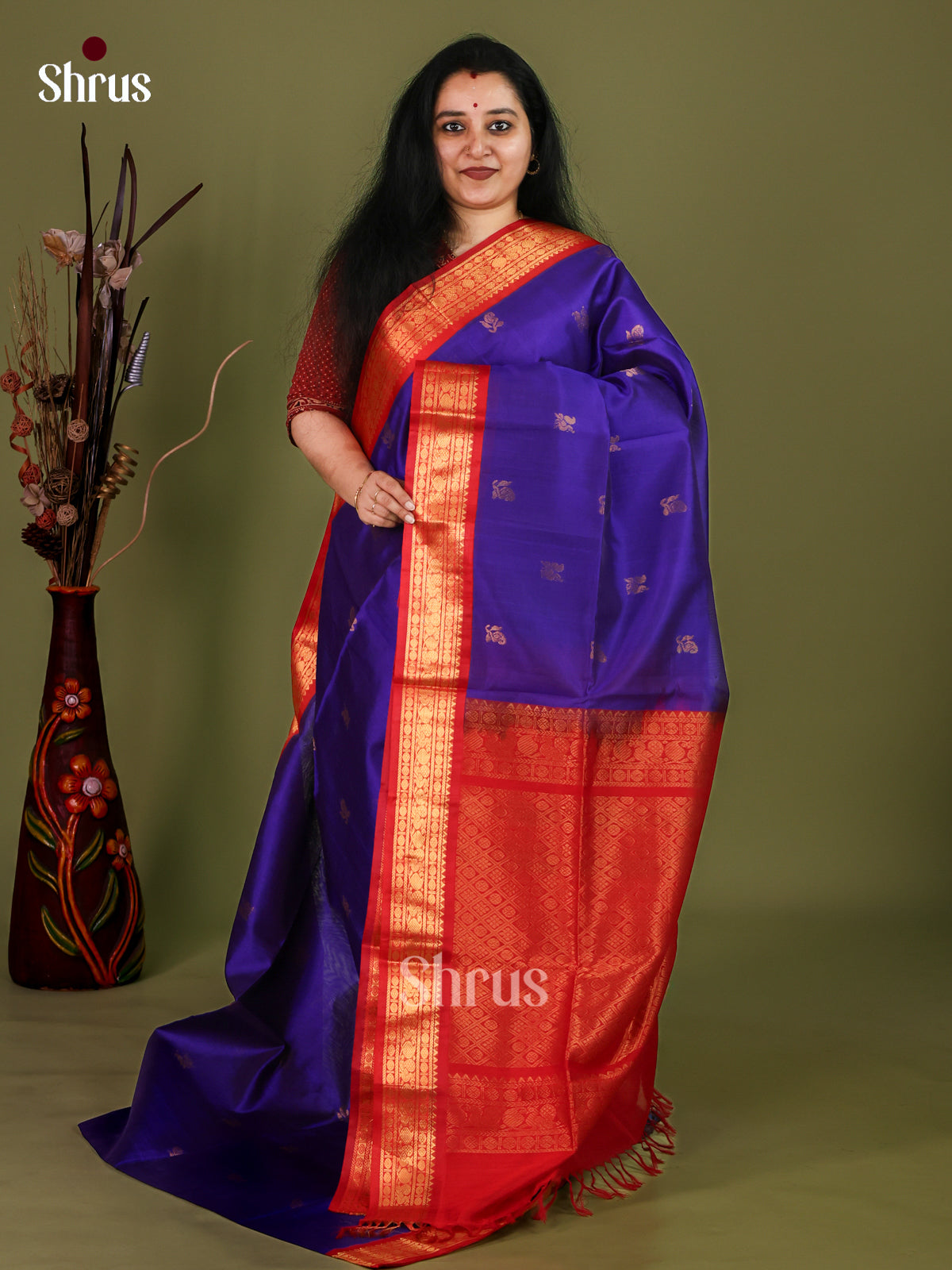Silk Cotton Saree - EJ01007