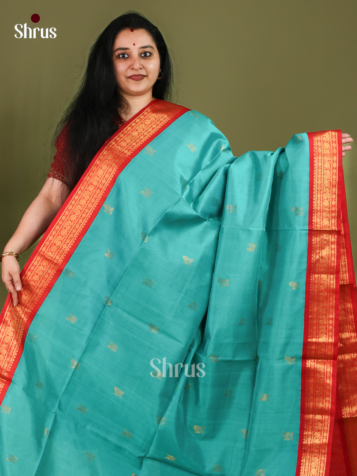 Silk Cotton Saree - EJ01013