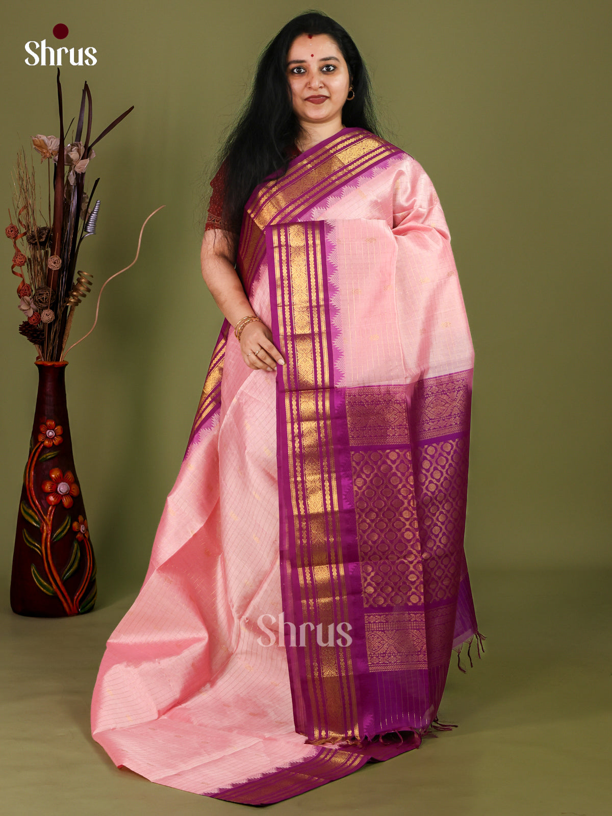 Silk Cotton Saree - EJ01019