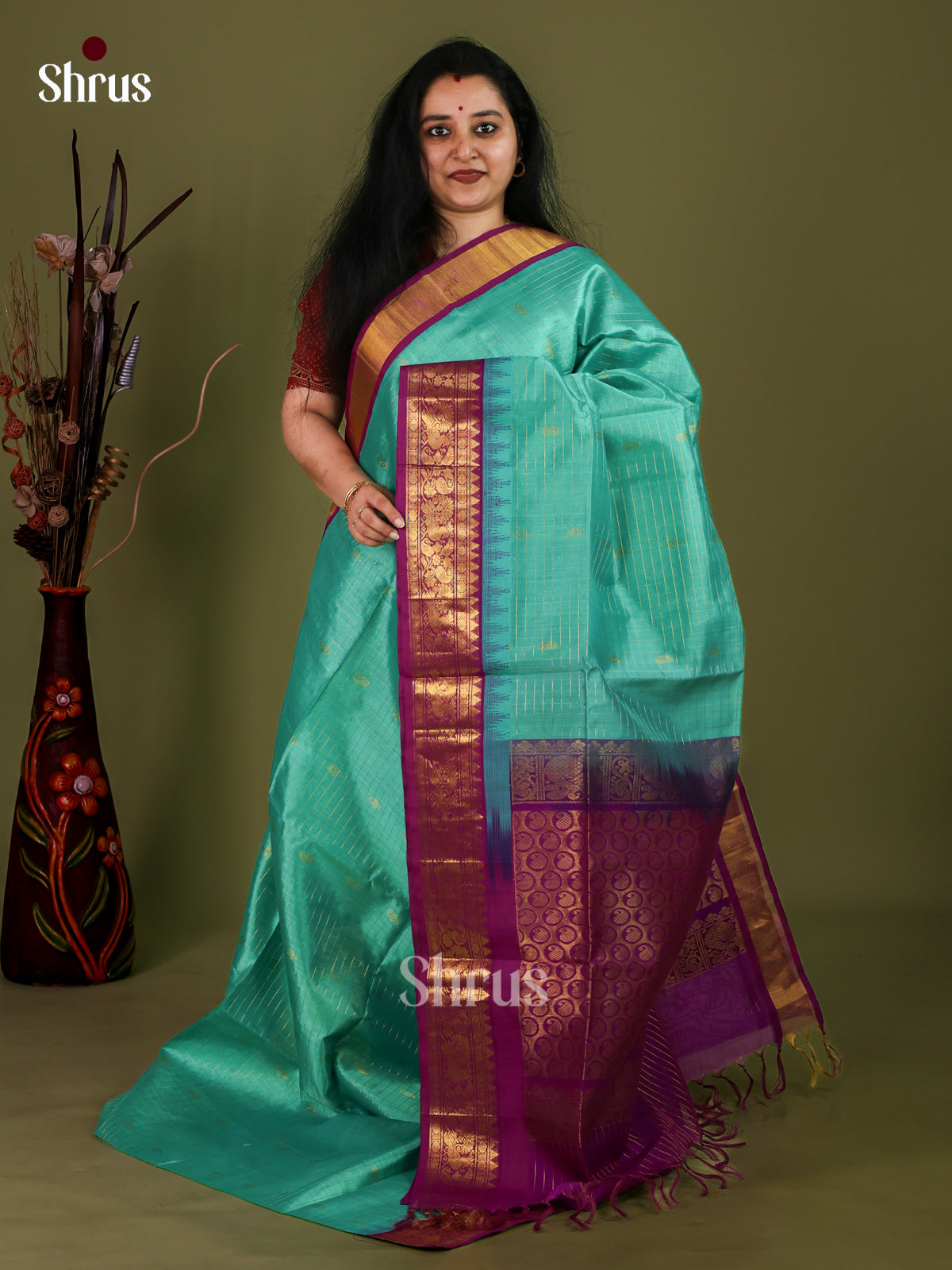 Silk Cotton Saree - EJ01023