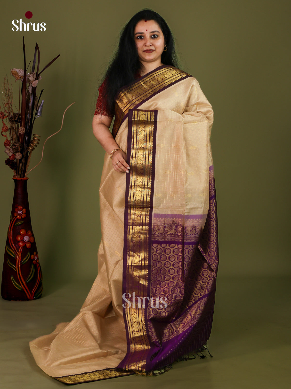 Silk Cotton Saree - EJ01024