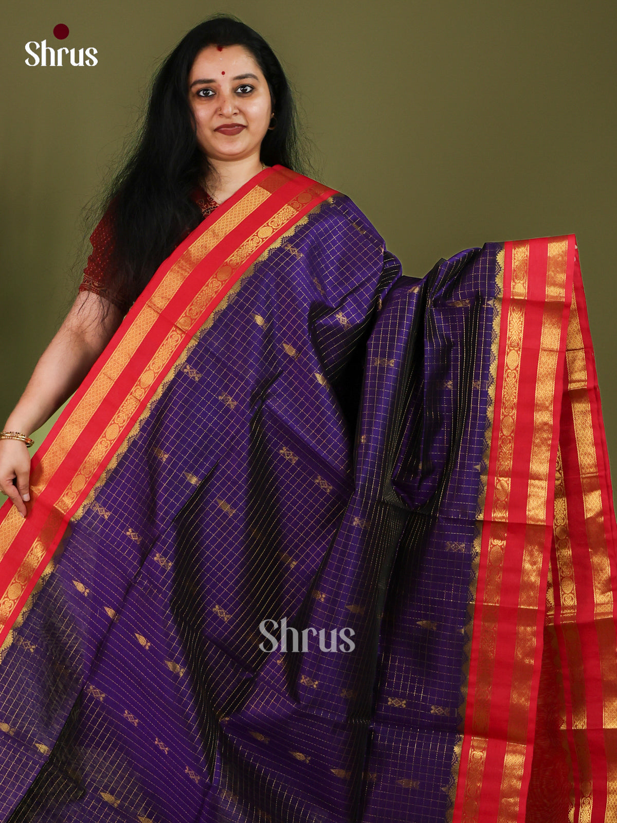 Silk Cotton Saree - EJ01025