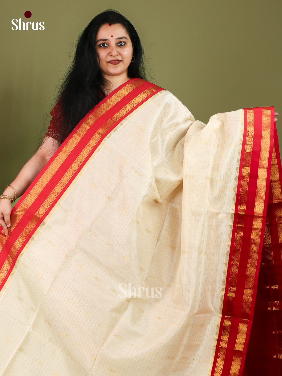 Silk Cotton Saree - EJ01026