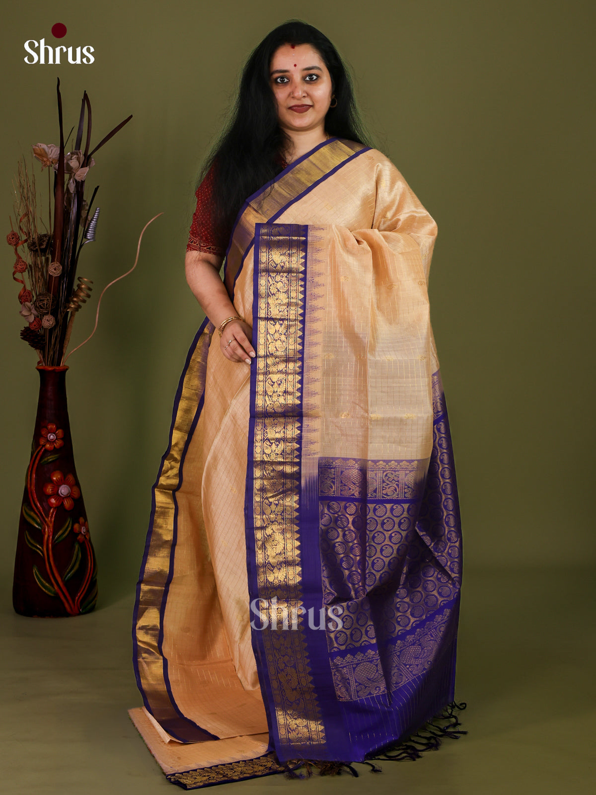 Silk Cotton Saree - EJ01027