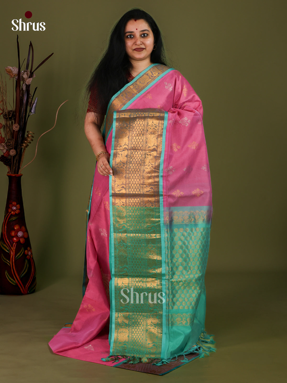 Silk Cotton Saree - EJ01029