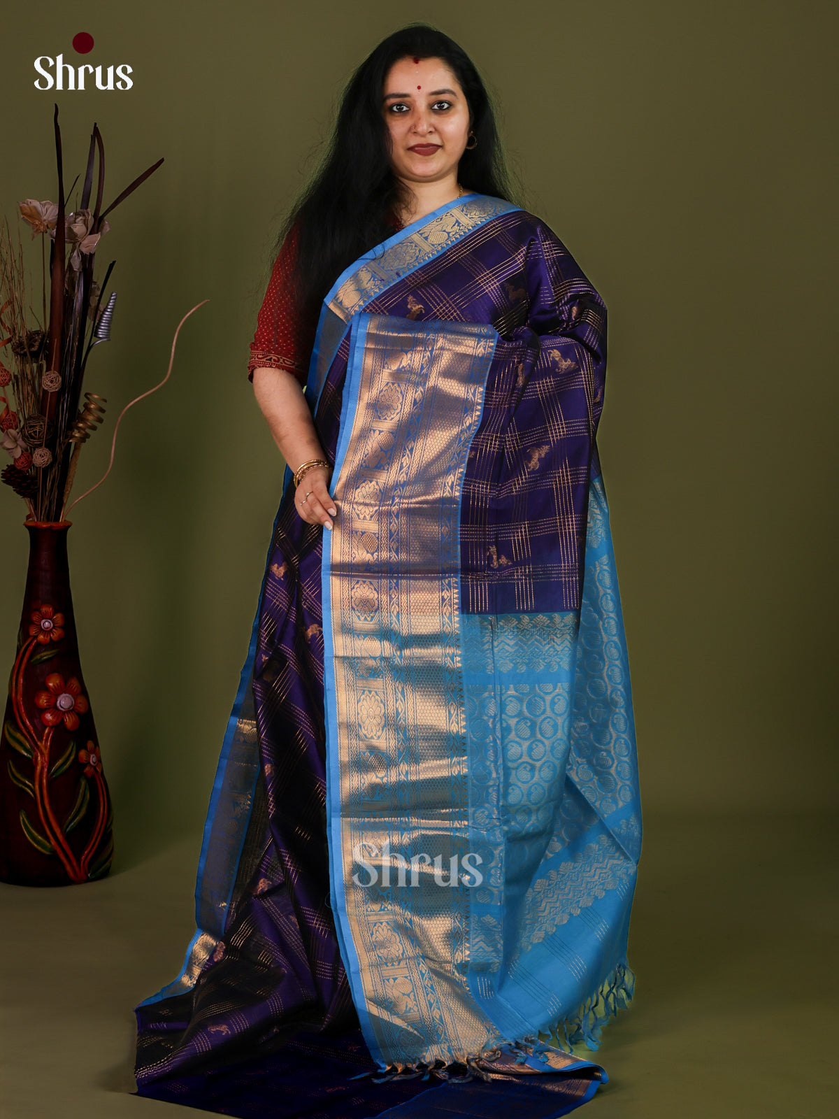 Silk Cotton Saree - EJ01035