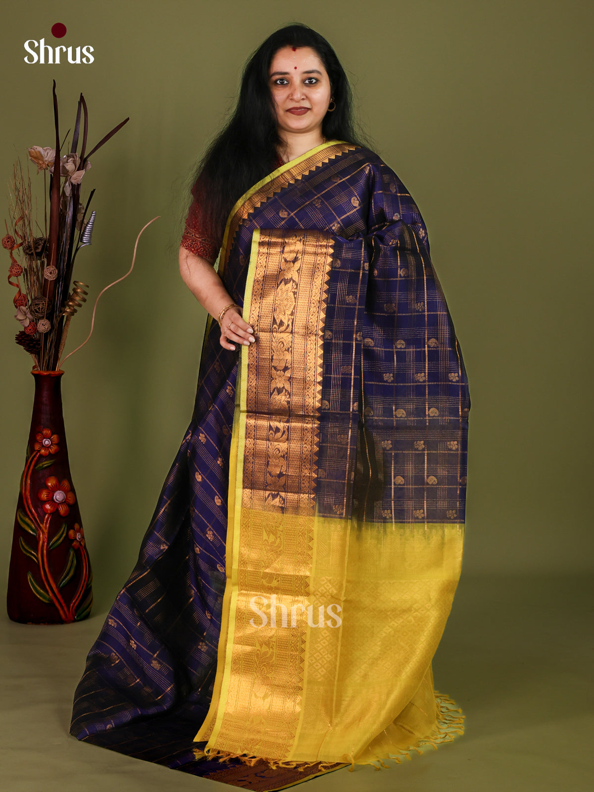 Silk Cotton Saree - EJ01036