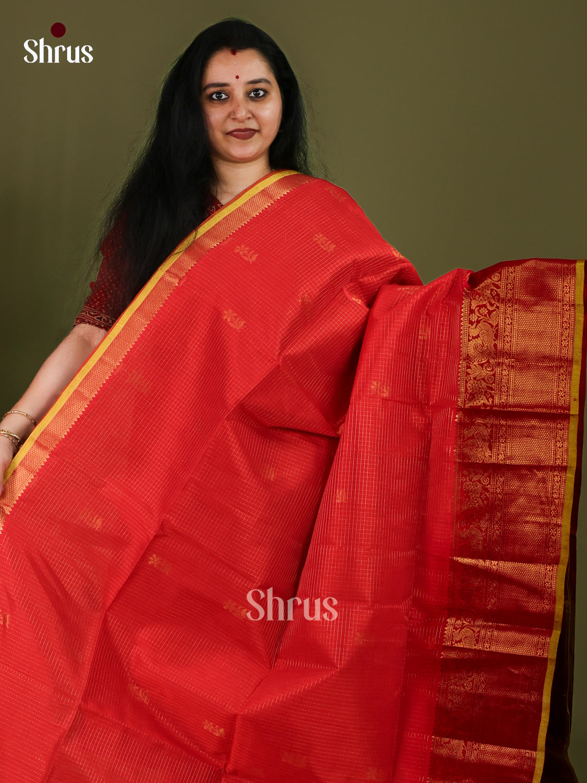 Silk Cotton Saree - EJ01040