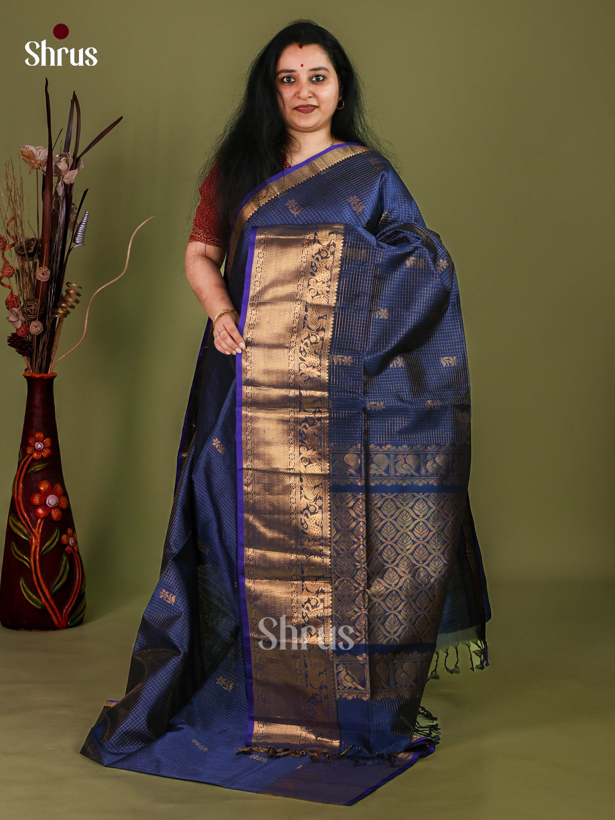 Silk Cotton Saree - EJ01047