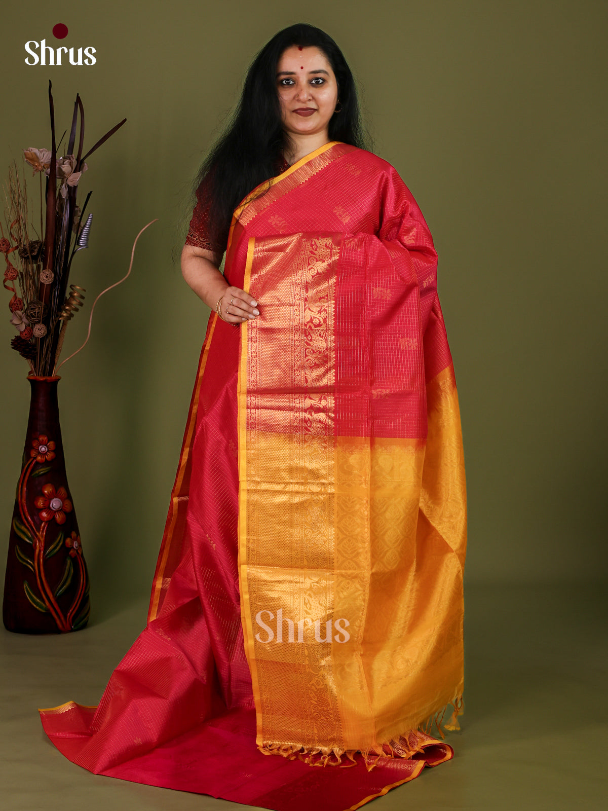Silk Cotton Saree - EJ01048