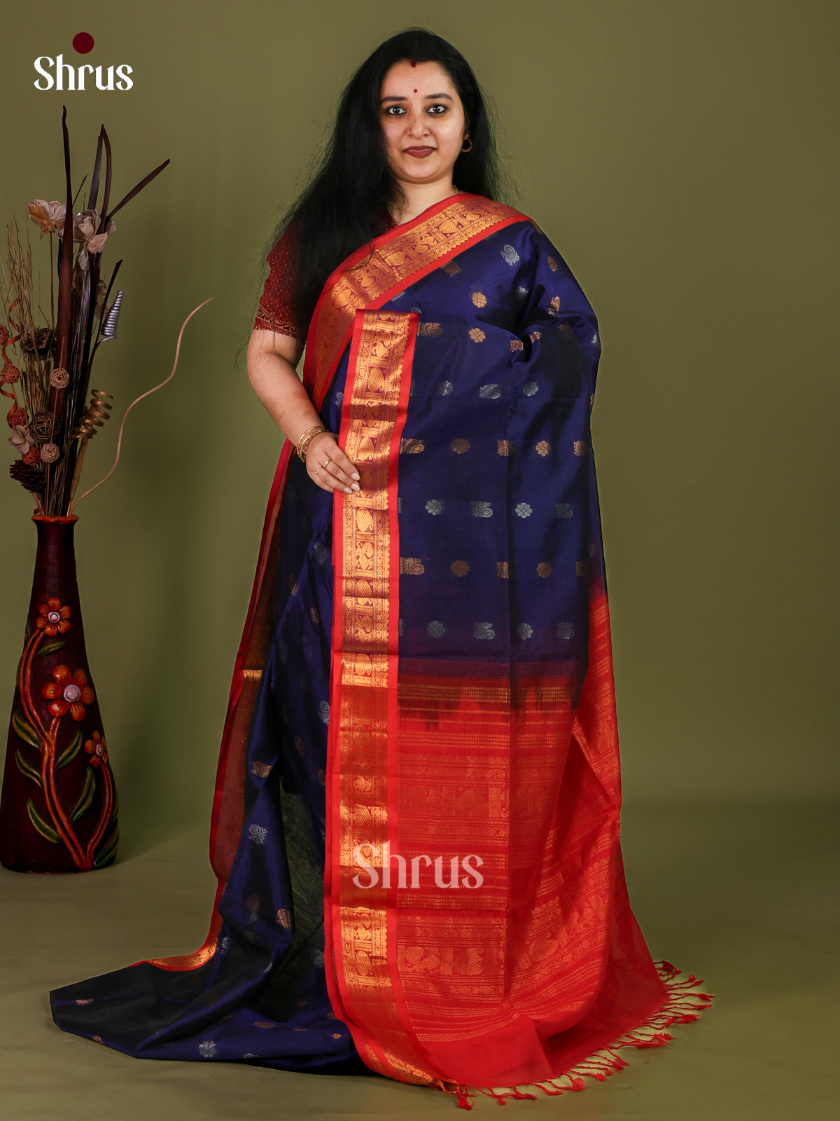 Silk Cotton Saree - EJ01051
