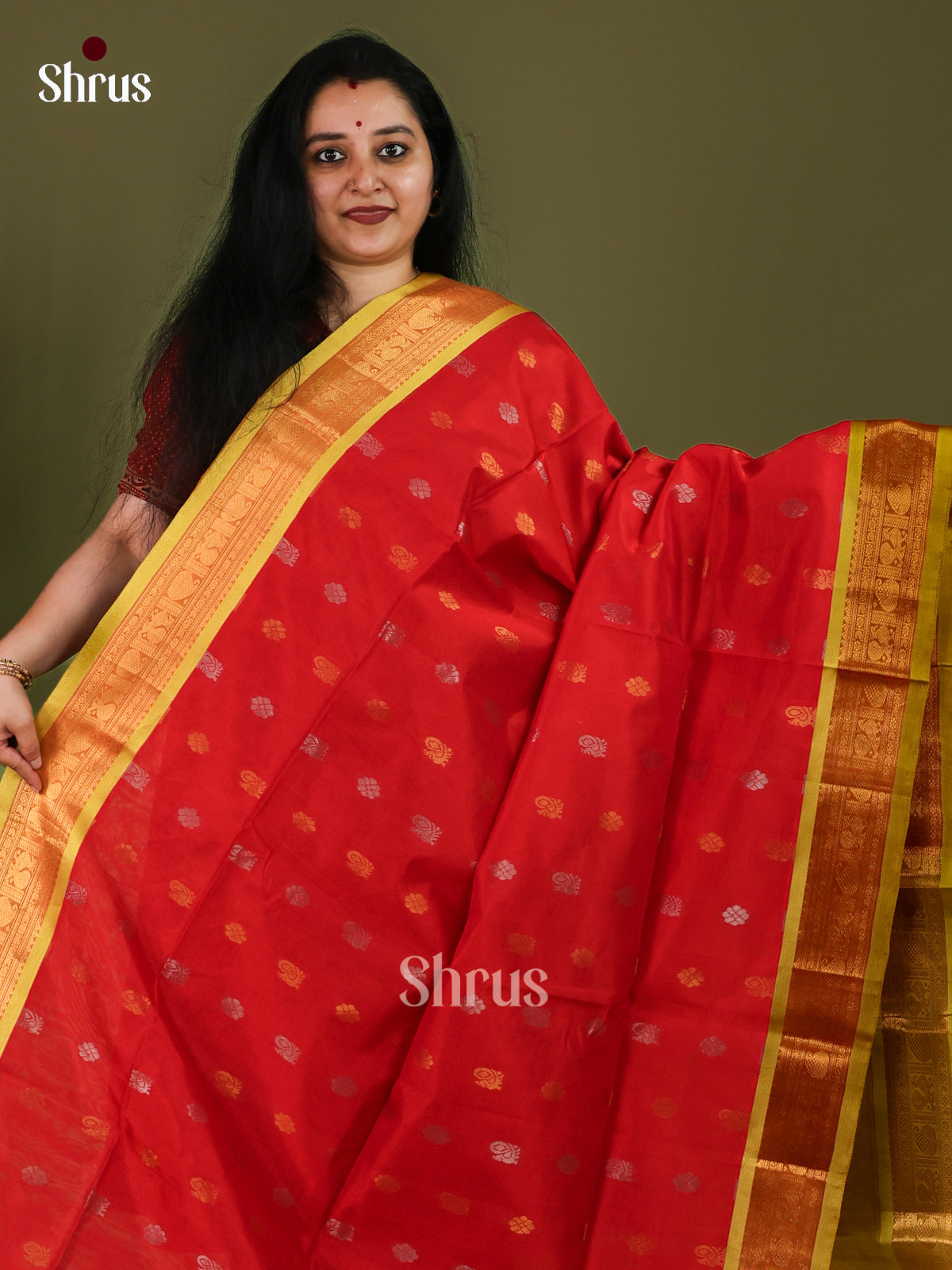 Silk Cotton Saree - EJ01055