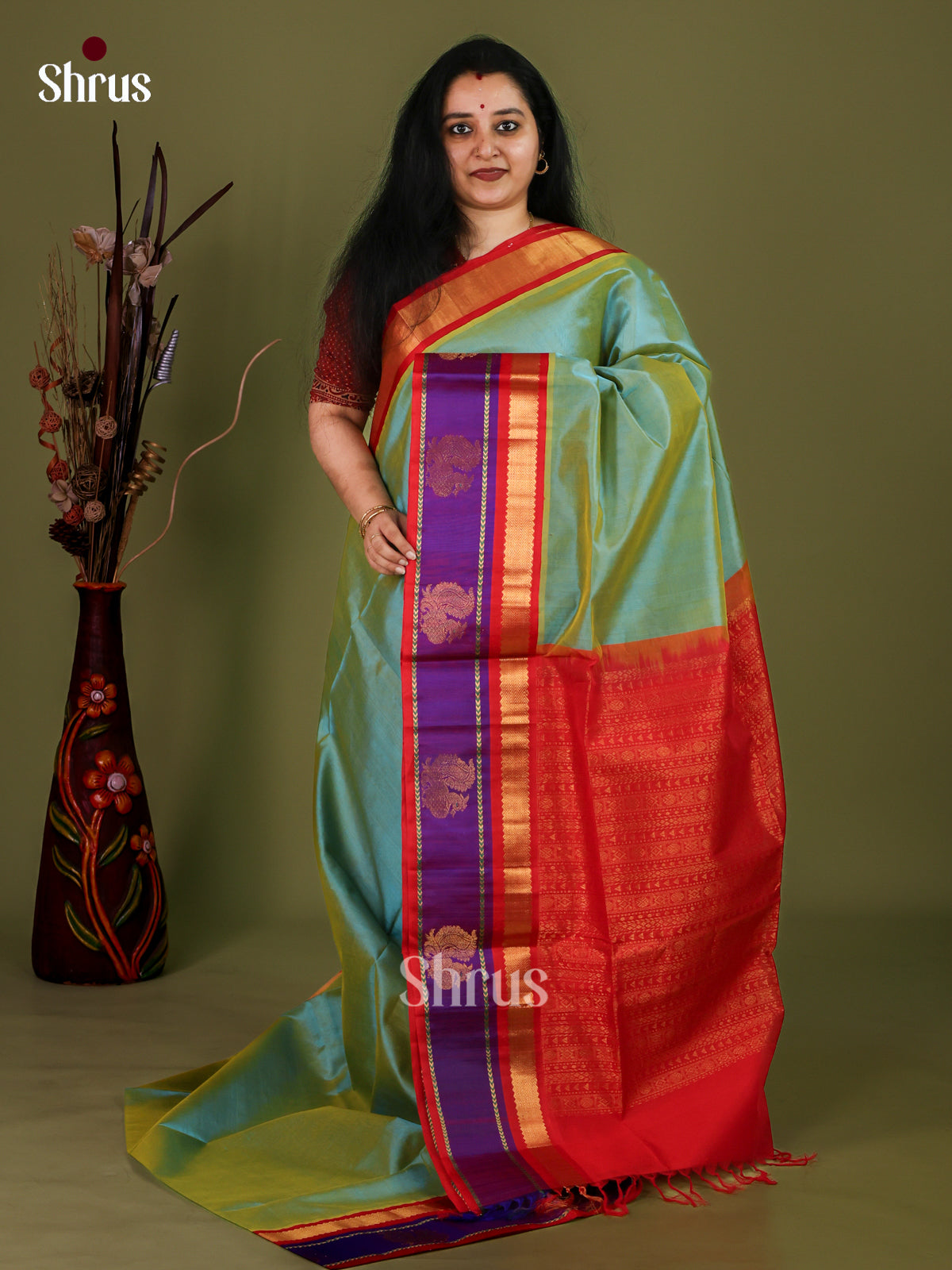 Silk Cotton Saree - EJ01057