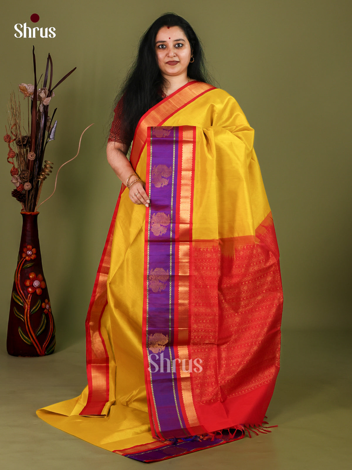Silk Cotton Saree - EJ01058