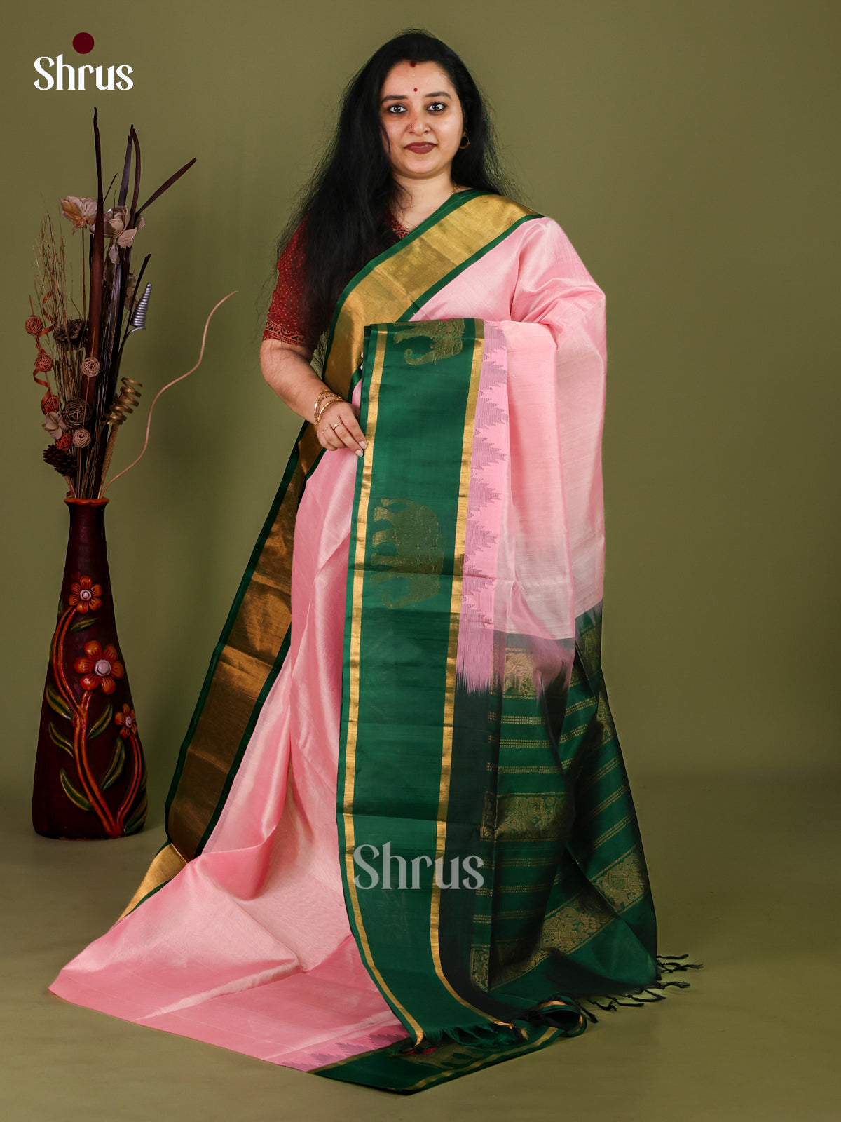 Silk Cotton Saree - EJ01059