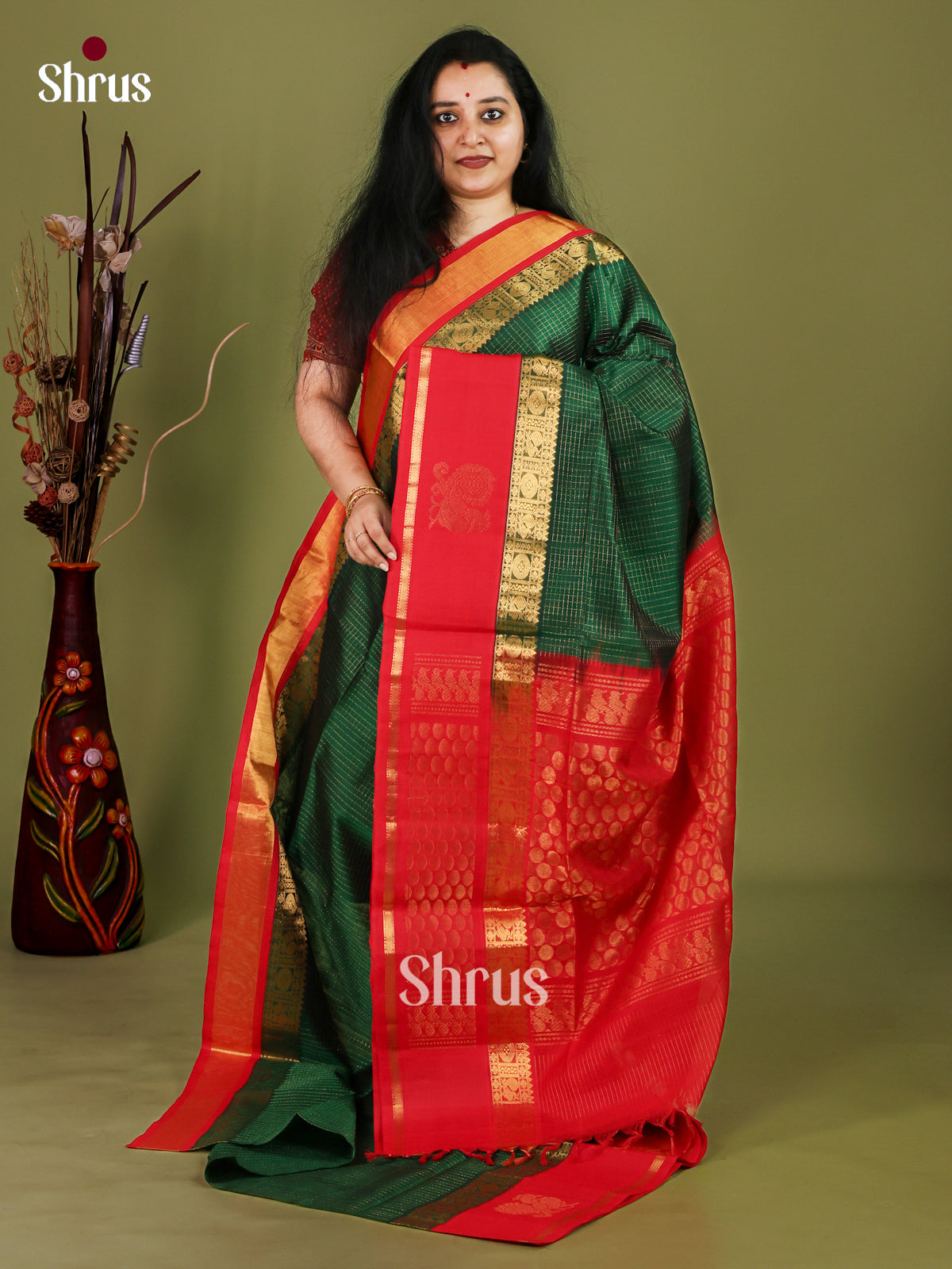 Silk Cotton Saree - EJ01062