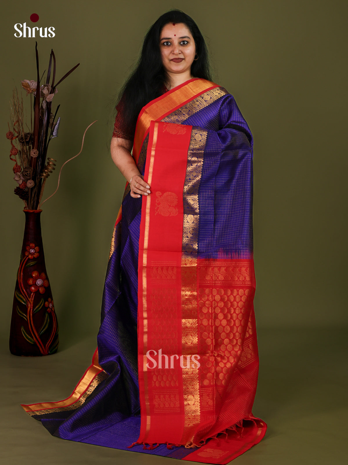Silk Cotton Saree - EJ01063