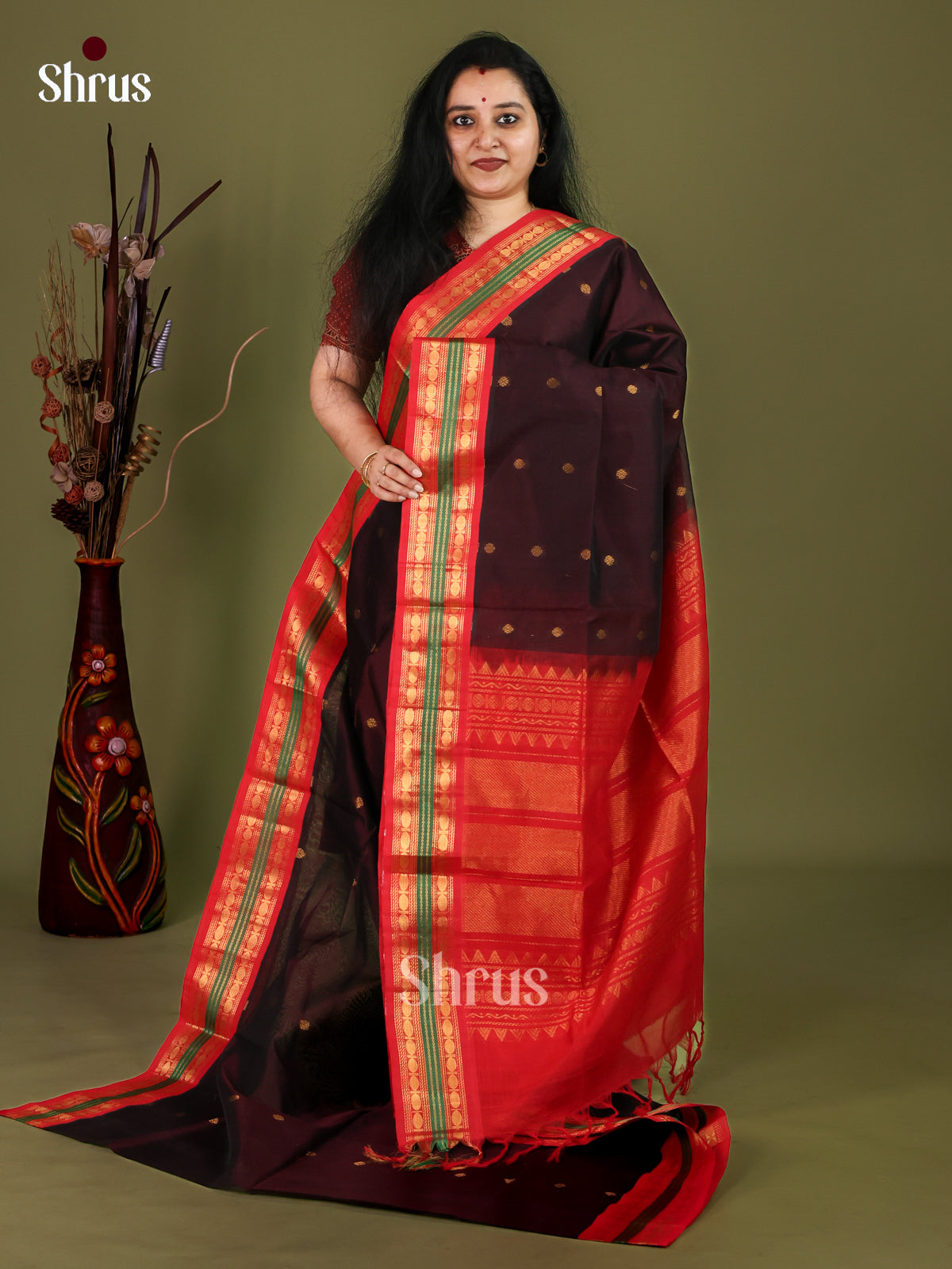 Silk Cotton Saree - EJ01064
