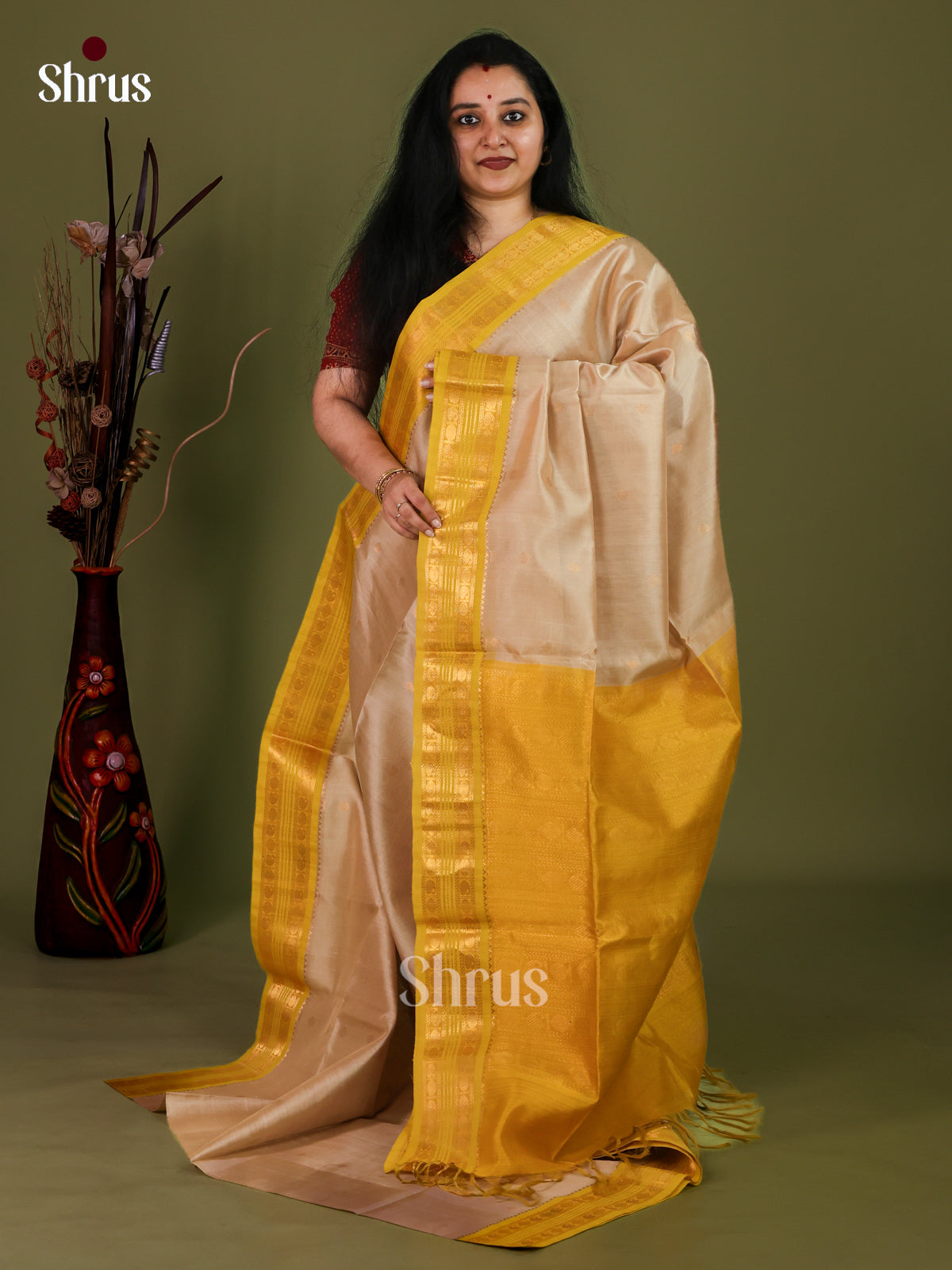 Silk Cotton Saree - EJ01066