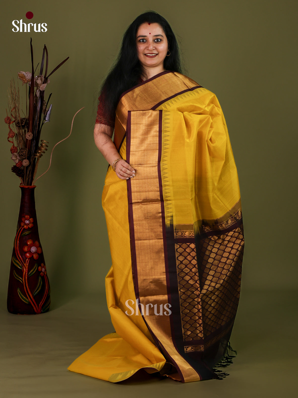Silk Cotton Saree - EJ01067