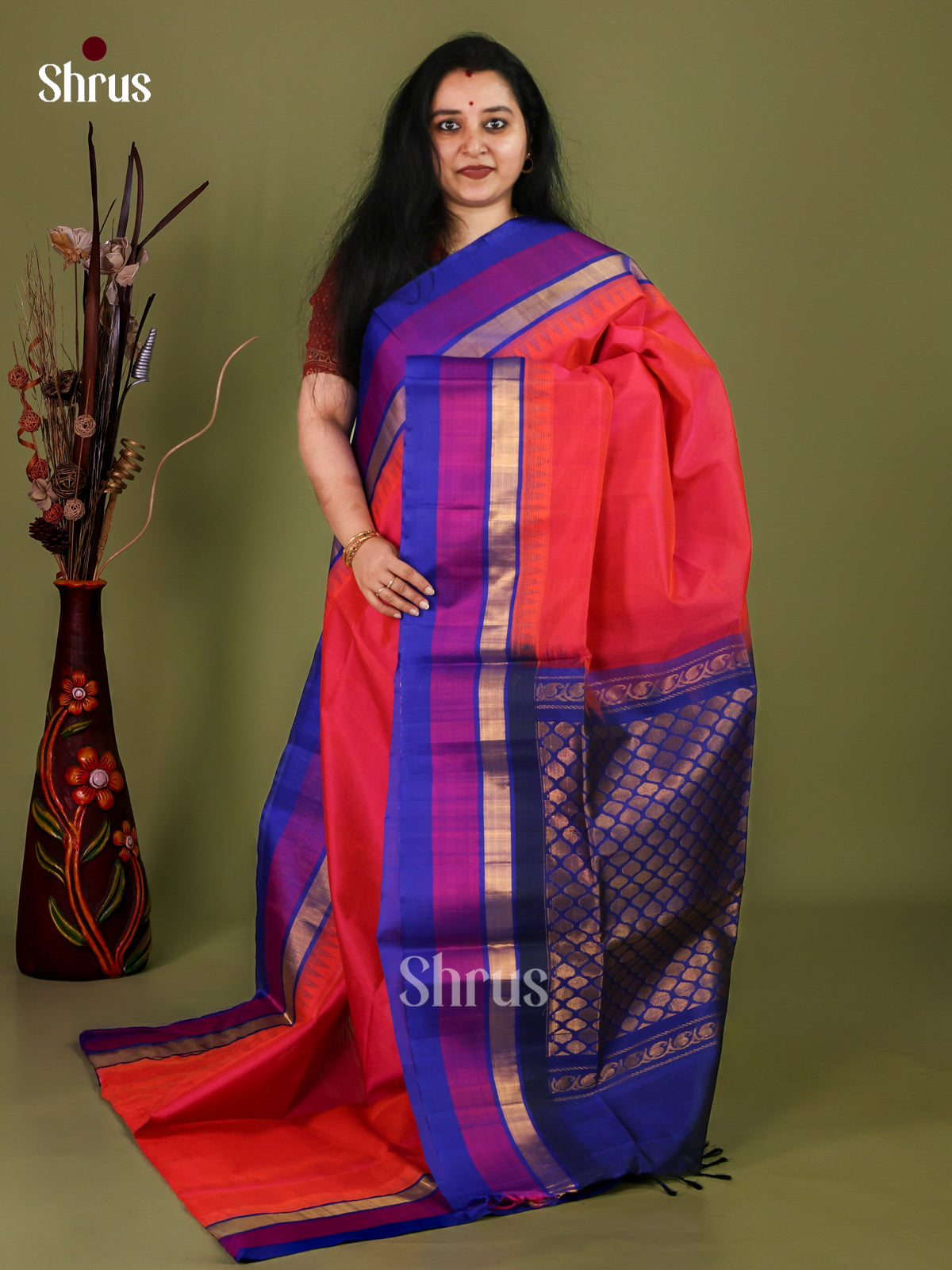 Silk Cotton Saree - EJ01071