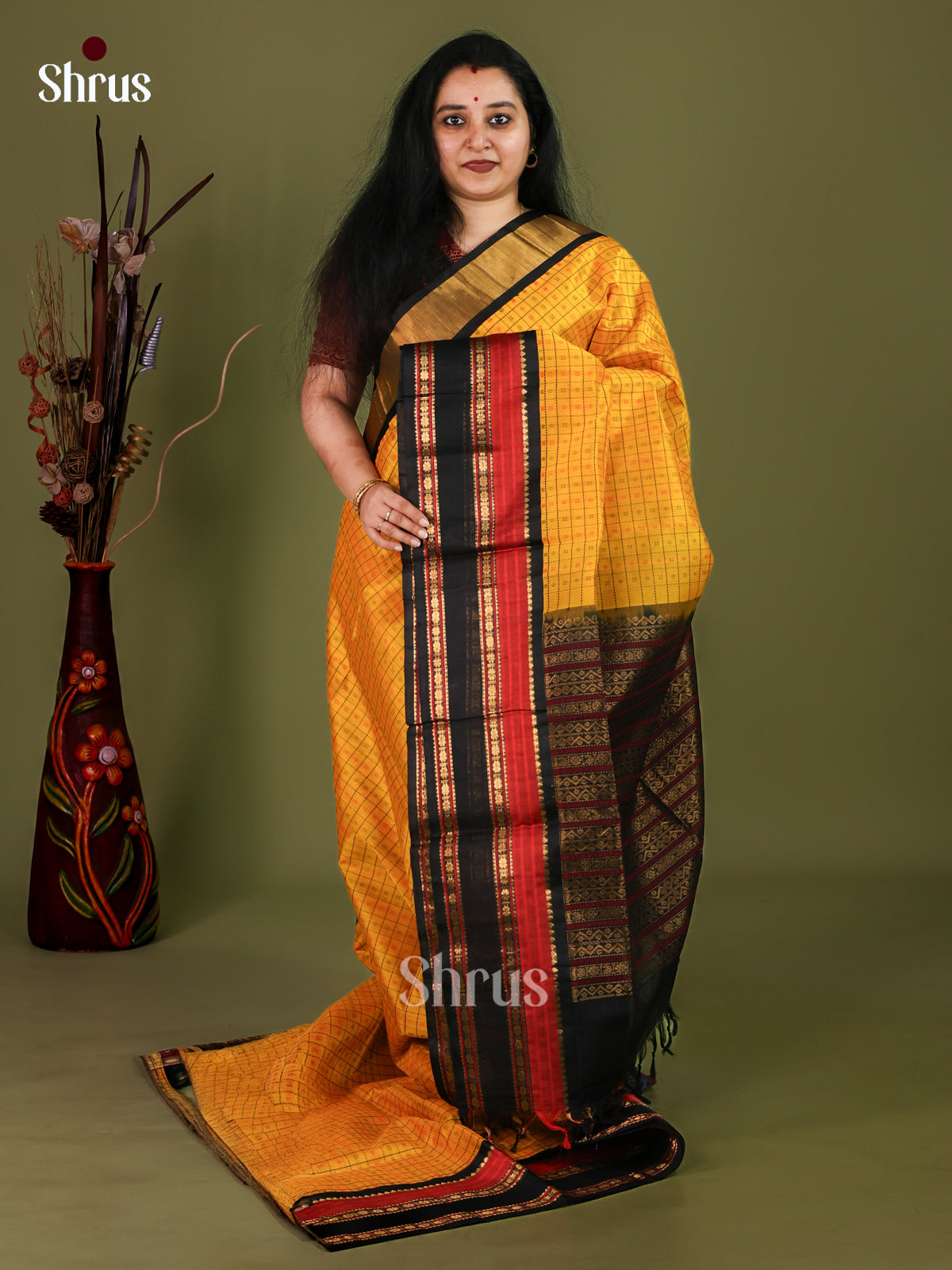 Silk Cotton Saree - EJ01072