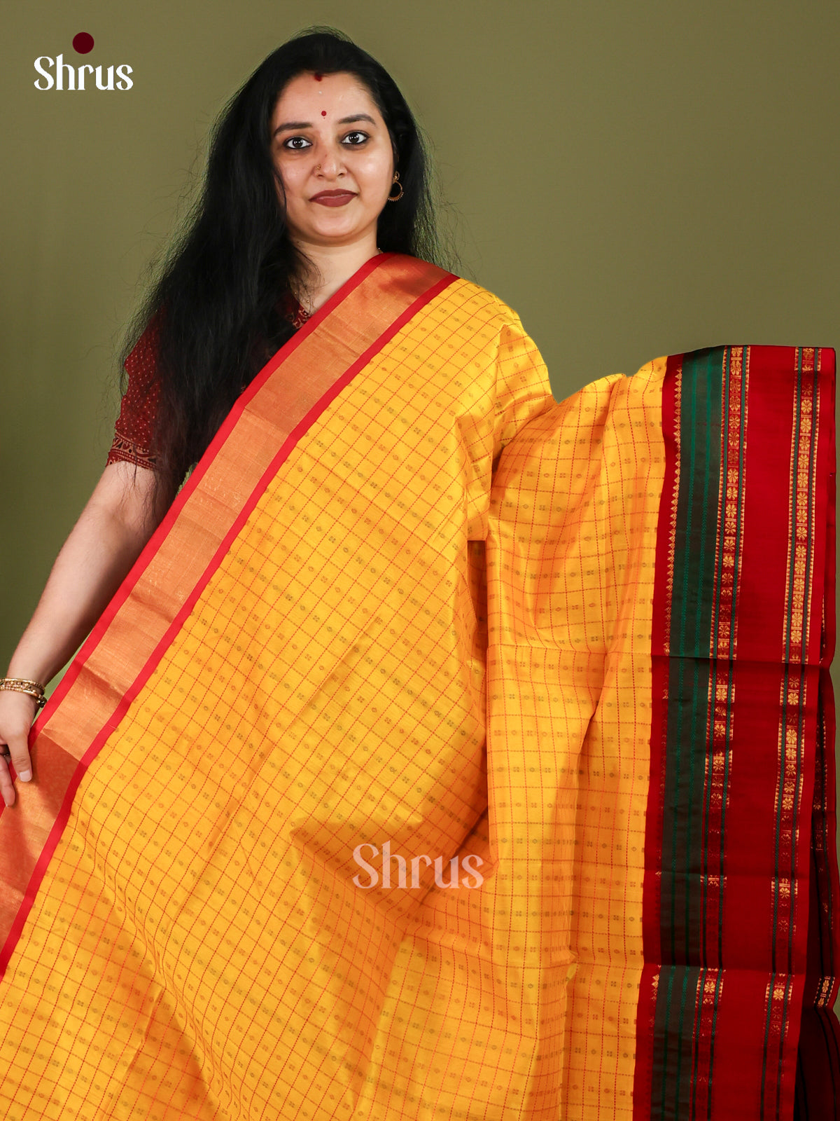 Silk Cotton Saree - EJ01076