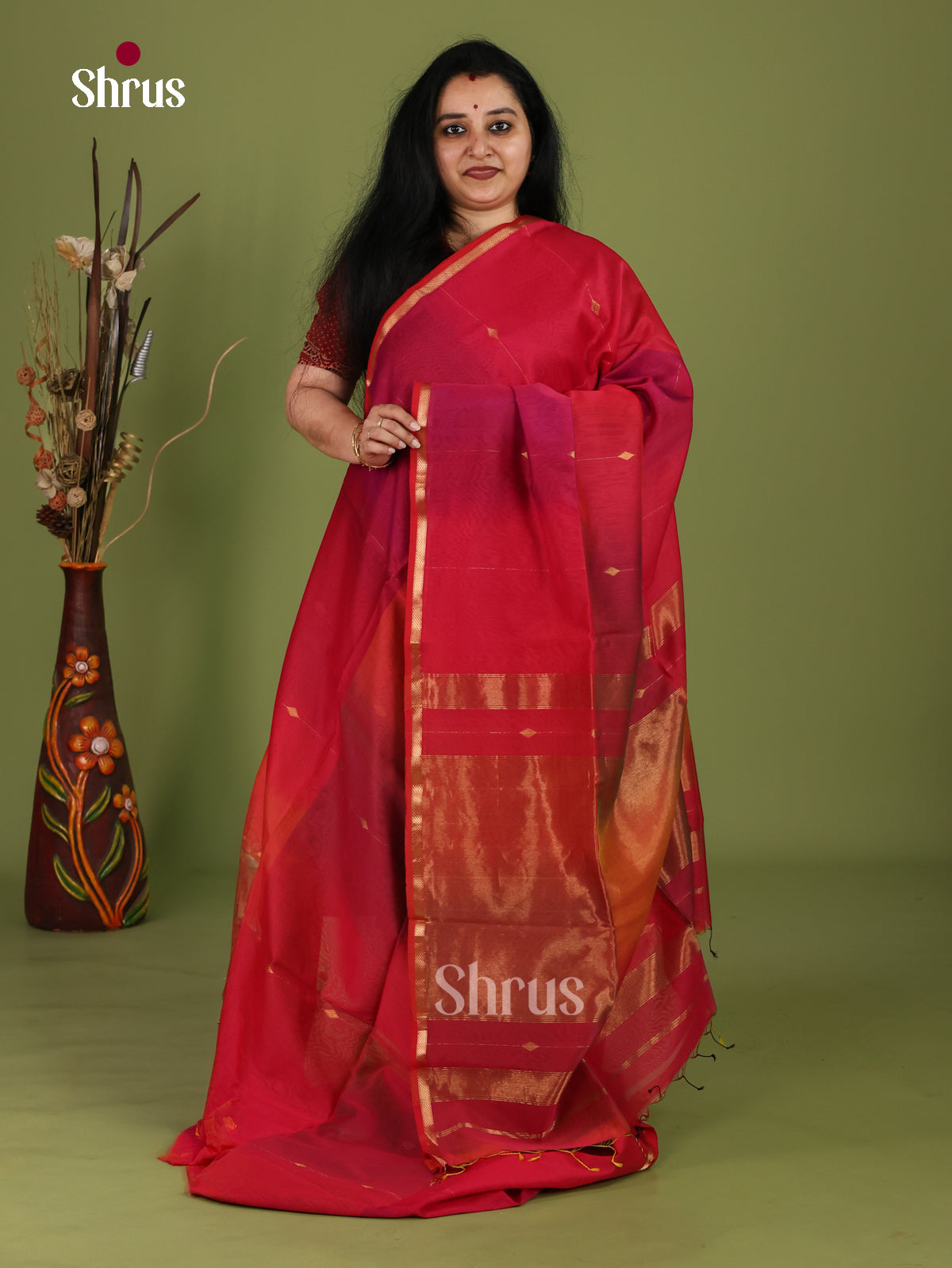 Maheshwari silkcotton Saree - EJ03054