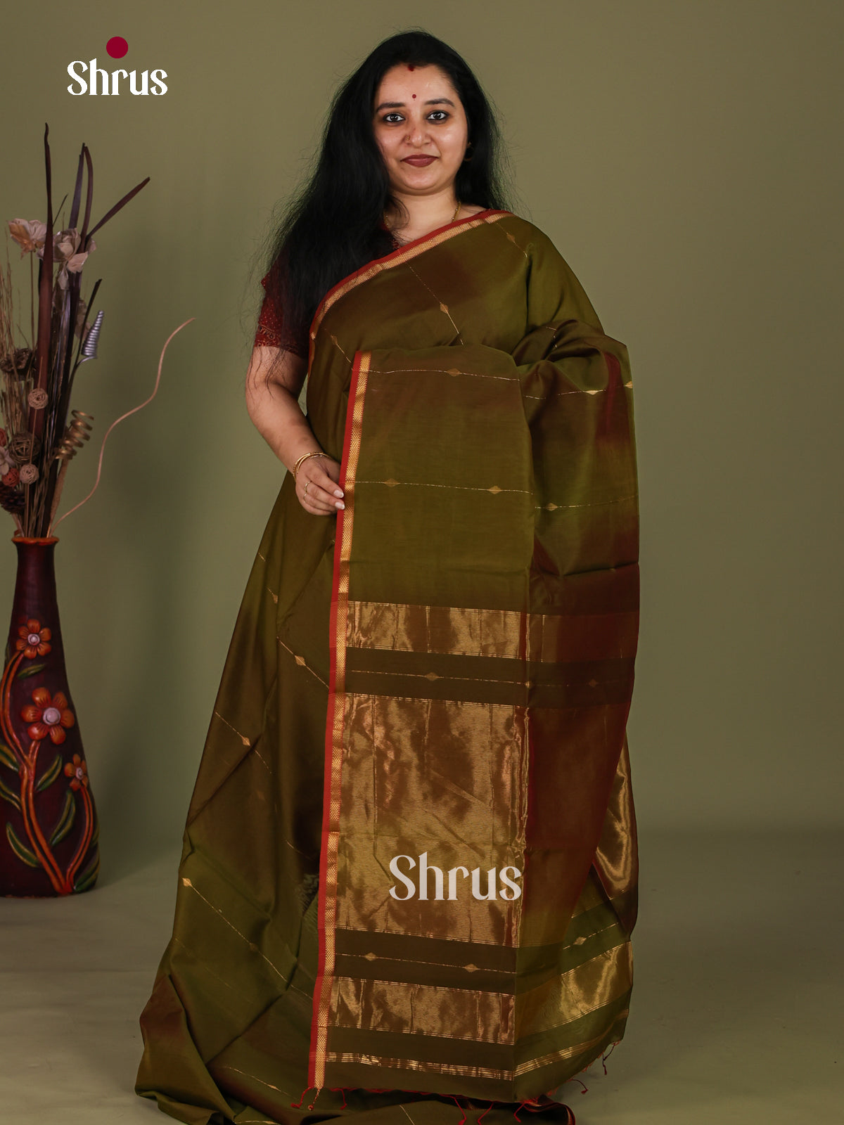 Maheshwari silkcotton Saree - EJ03059