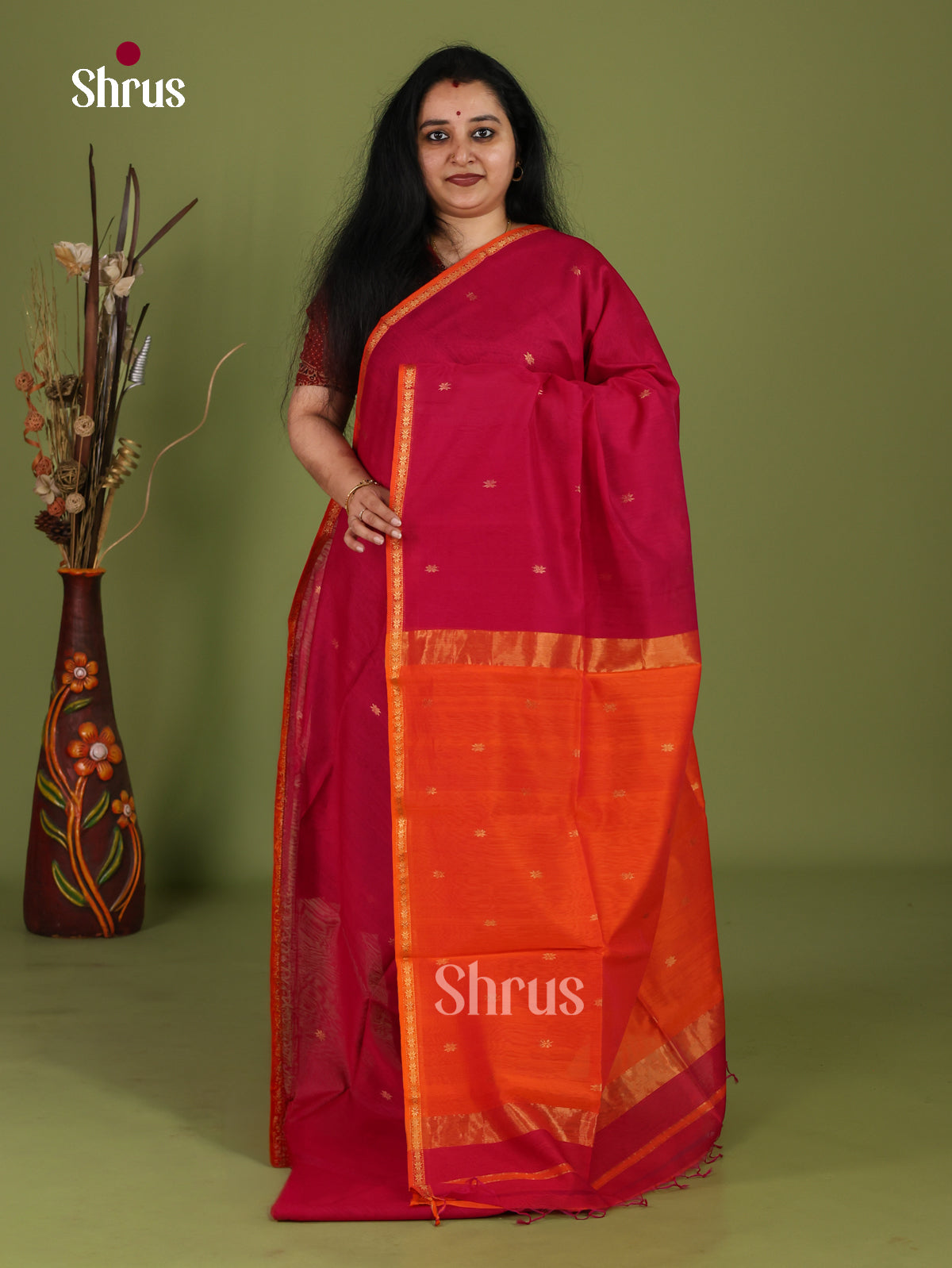 Maheshwari silkcotton Saree - EJ03115