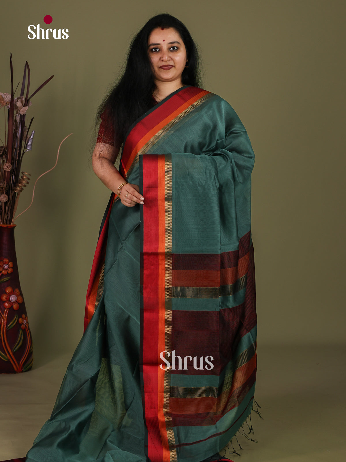 Maheshwari silkcotton Saree - EJ03120