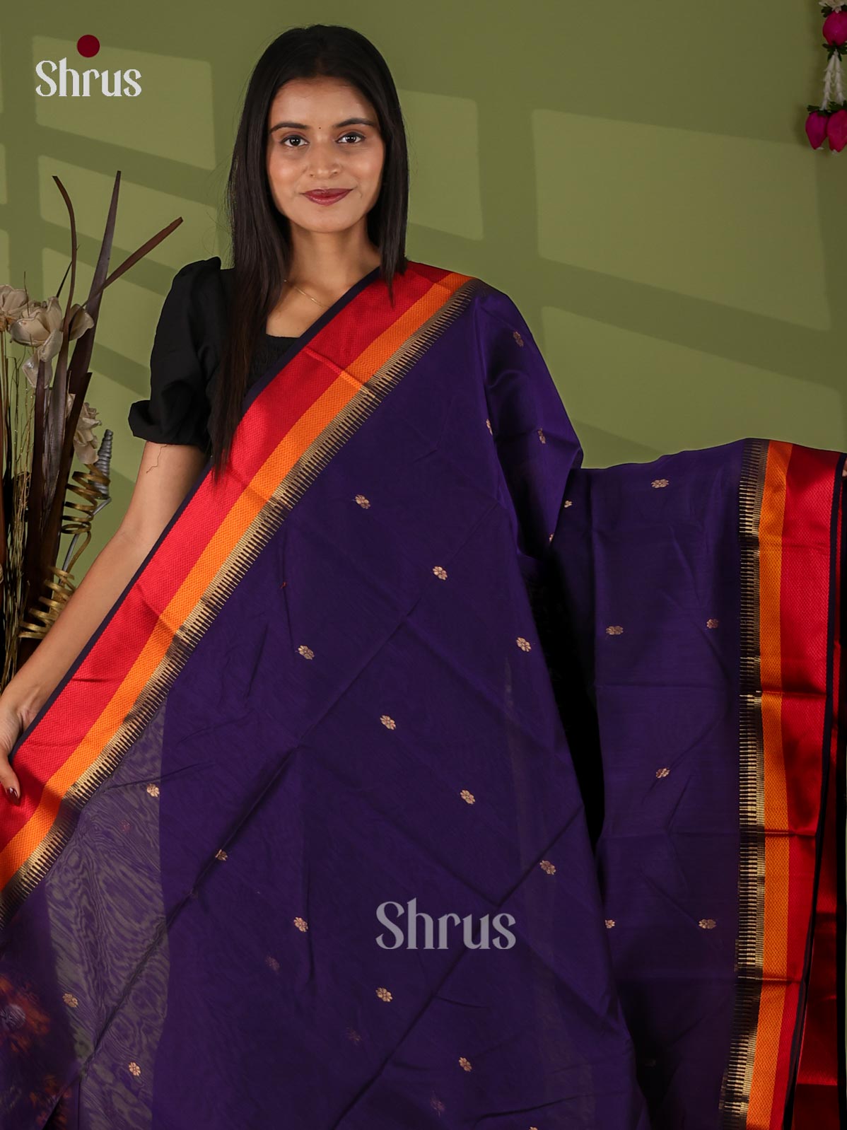 Maheshwari silkcotton Saree - EJ03137