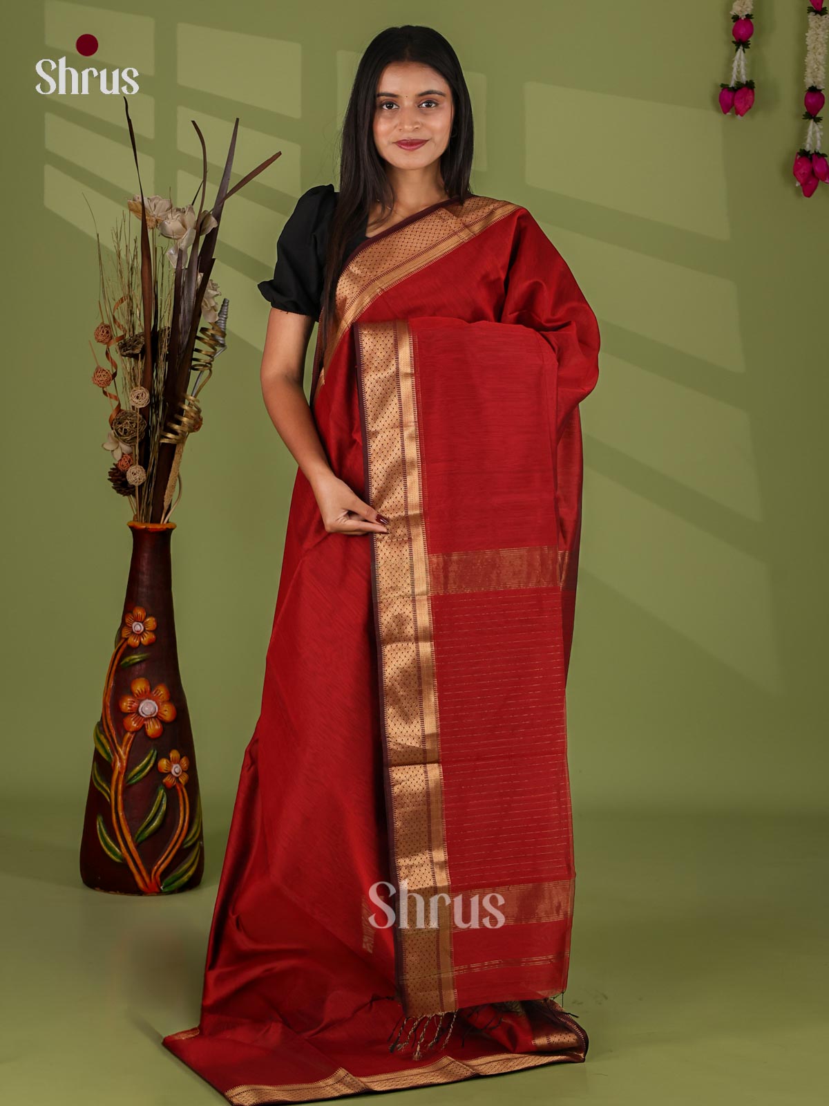 Maheshwari silkcotton Saree - EJ03145