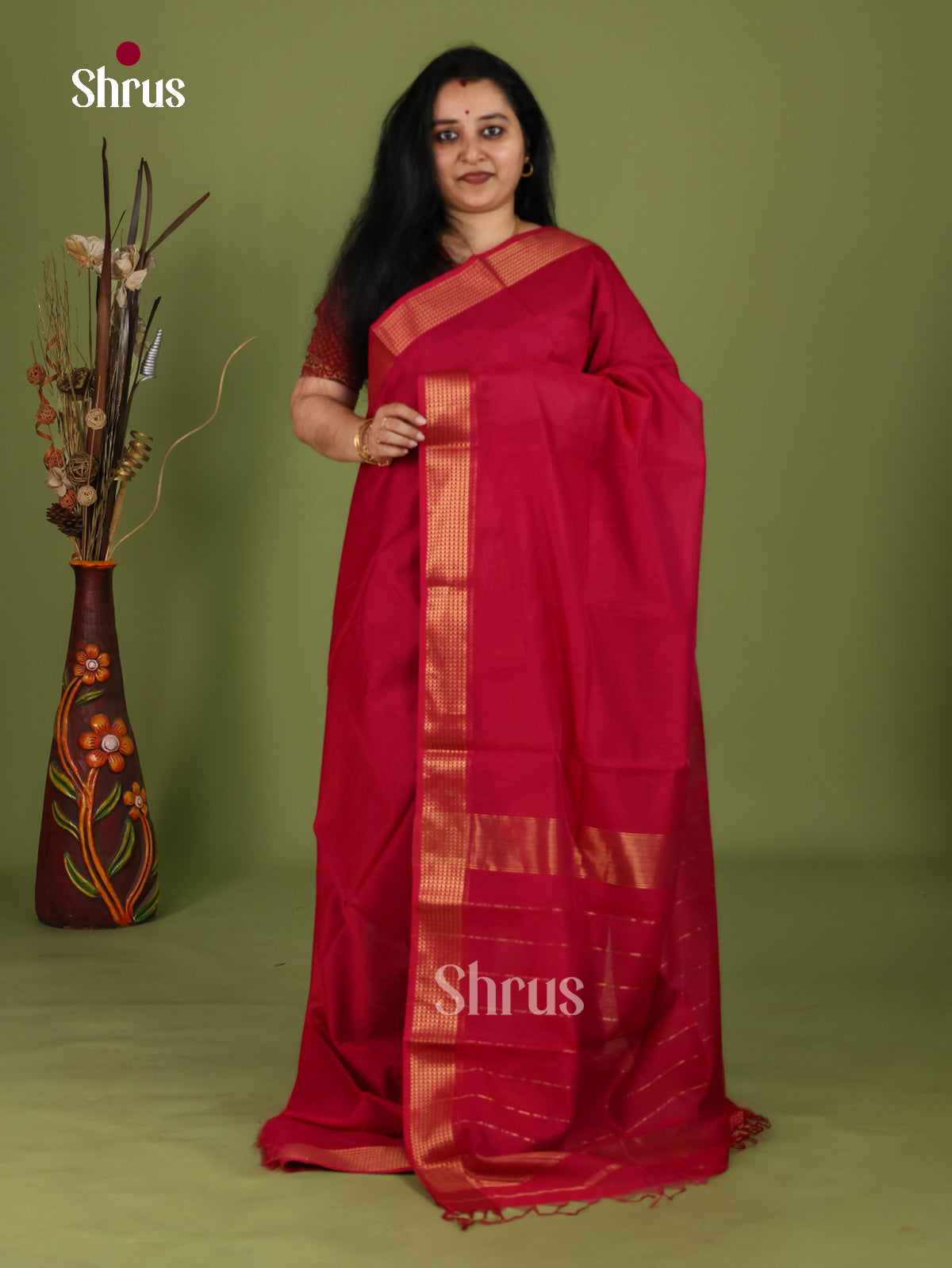 Maheshwari silkcotton Saree - EJ03191