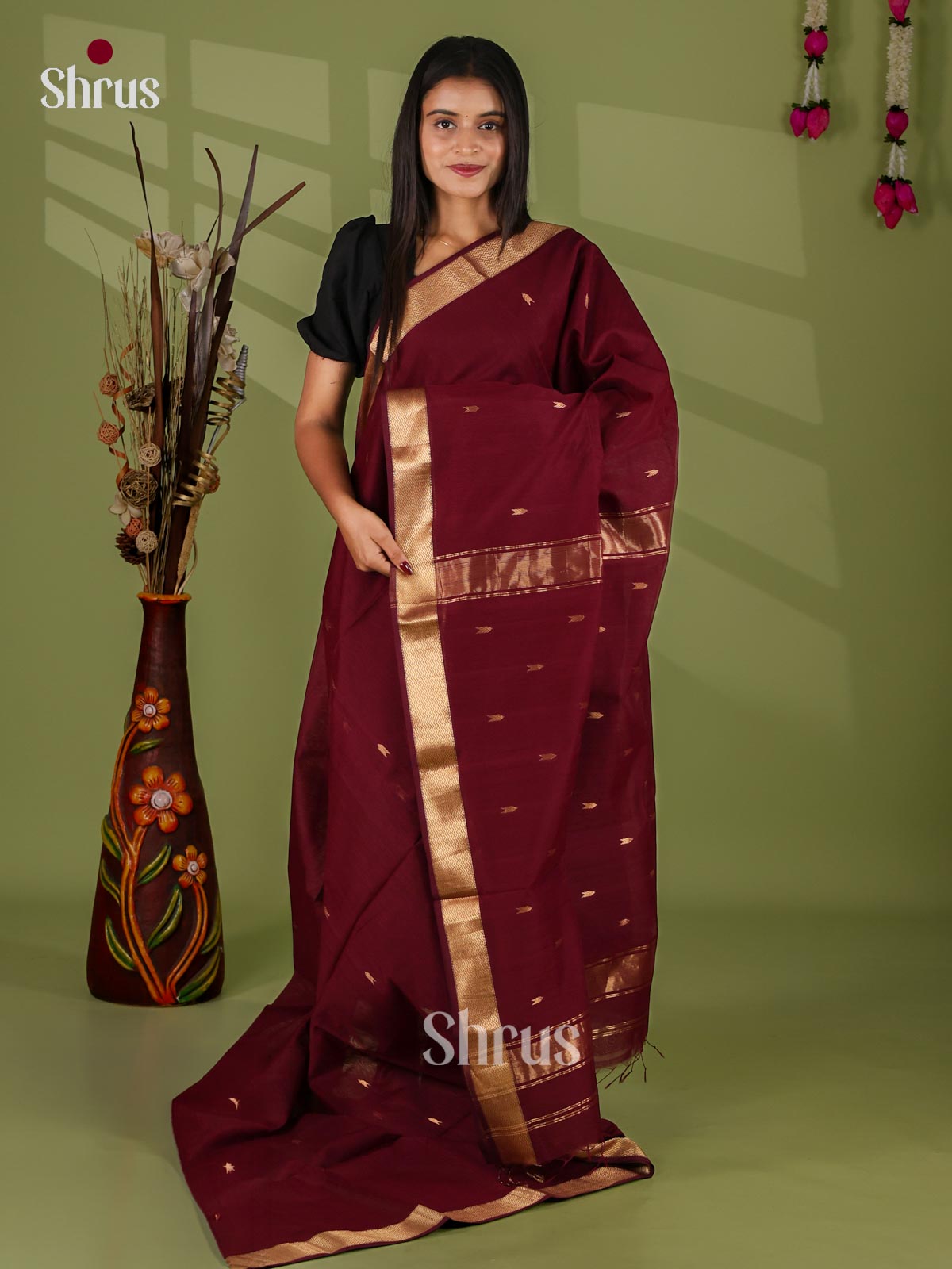 Maheshwari silkcotton Saree - EJ03193