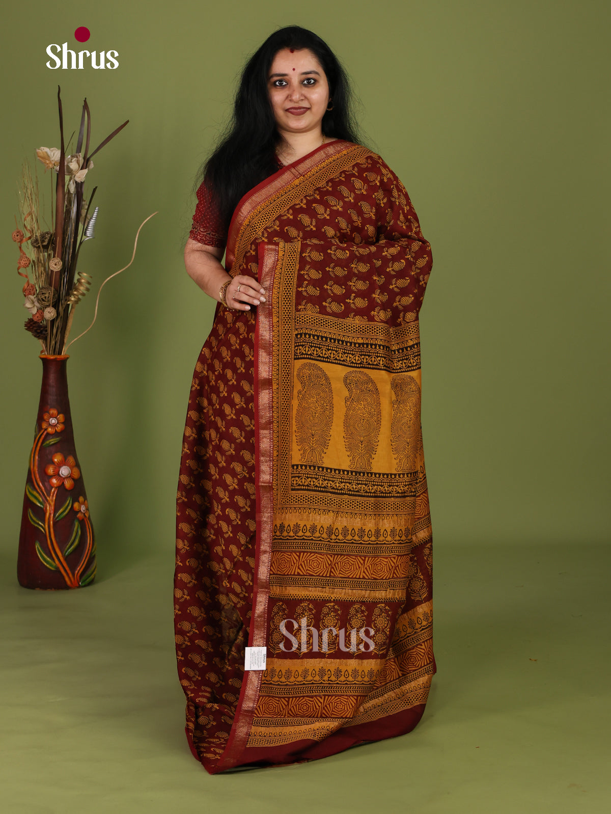 Maheshwari silkcotton Saree - EJ03201