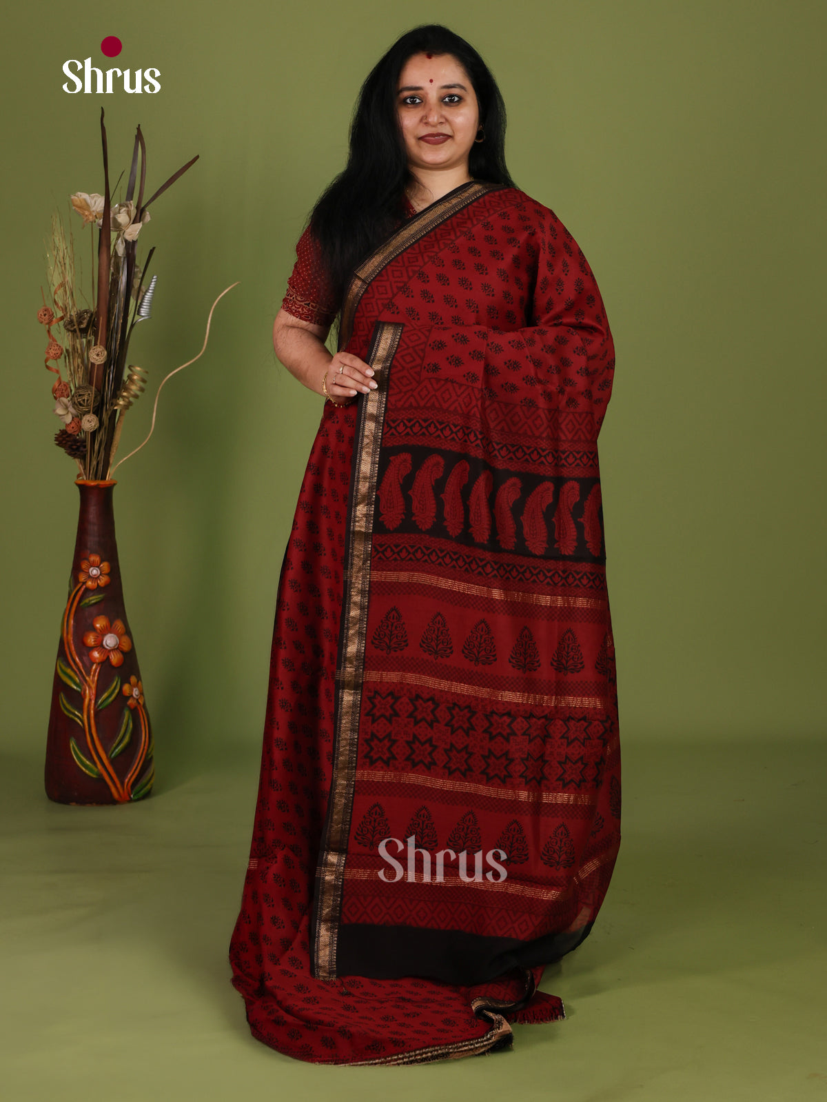Maheshwari silkcotton Saree - EJ03206