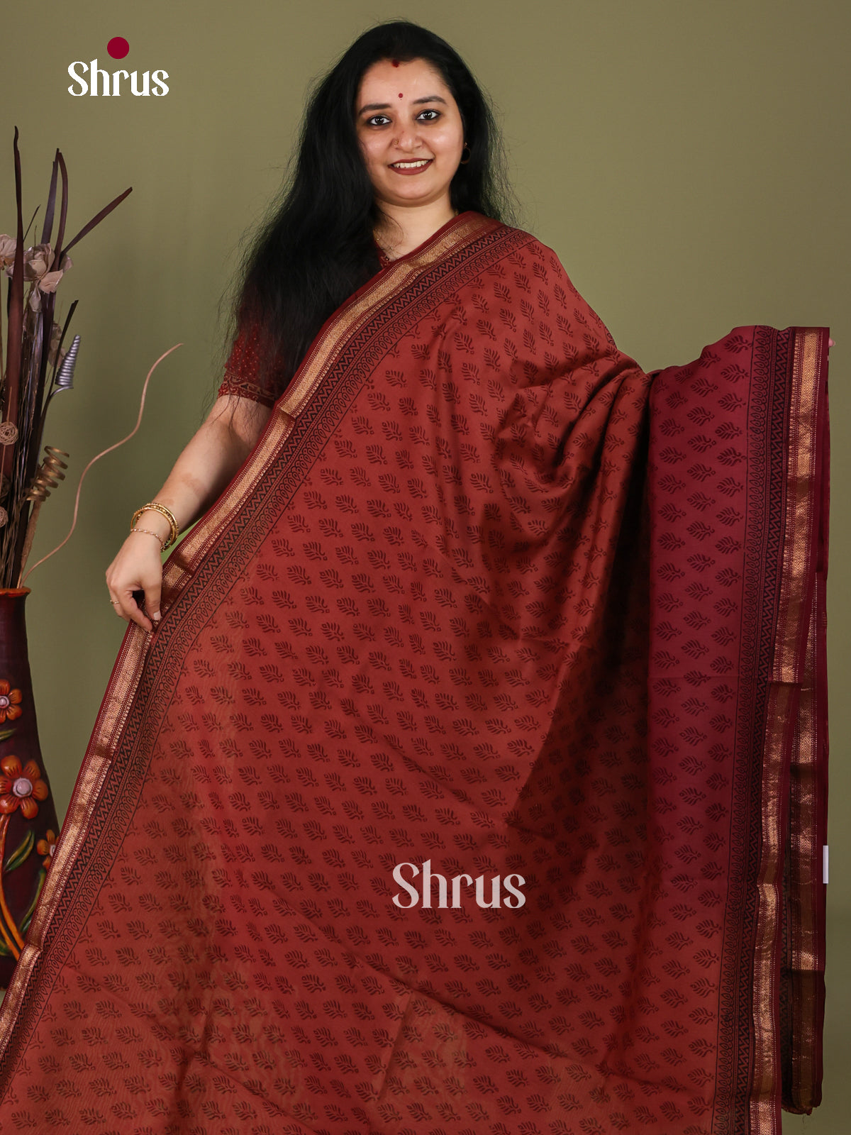 Maheshwari silkcotton Saree - EJ03207