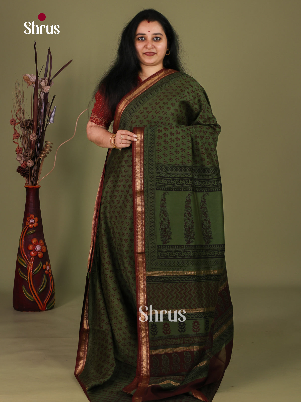 Maheshwari silkcotton Saree - EJ03211