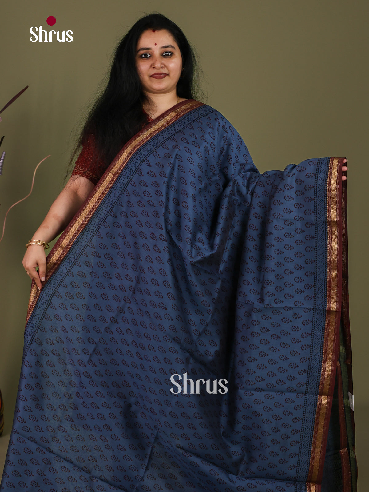 Maheshwari silkcotton Saree - EJ03214