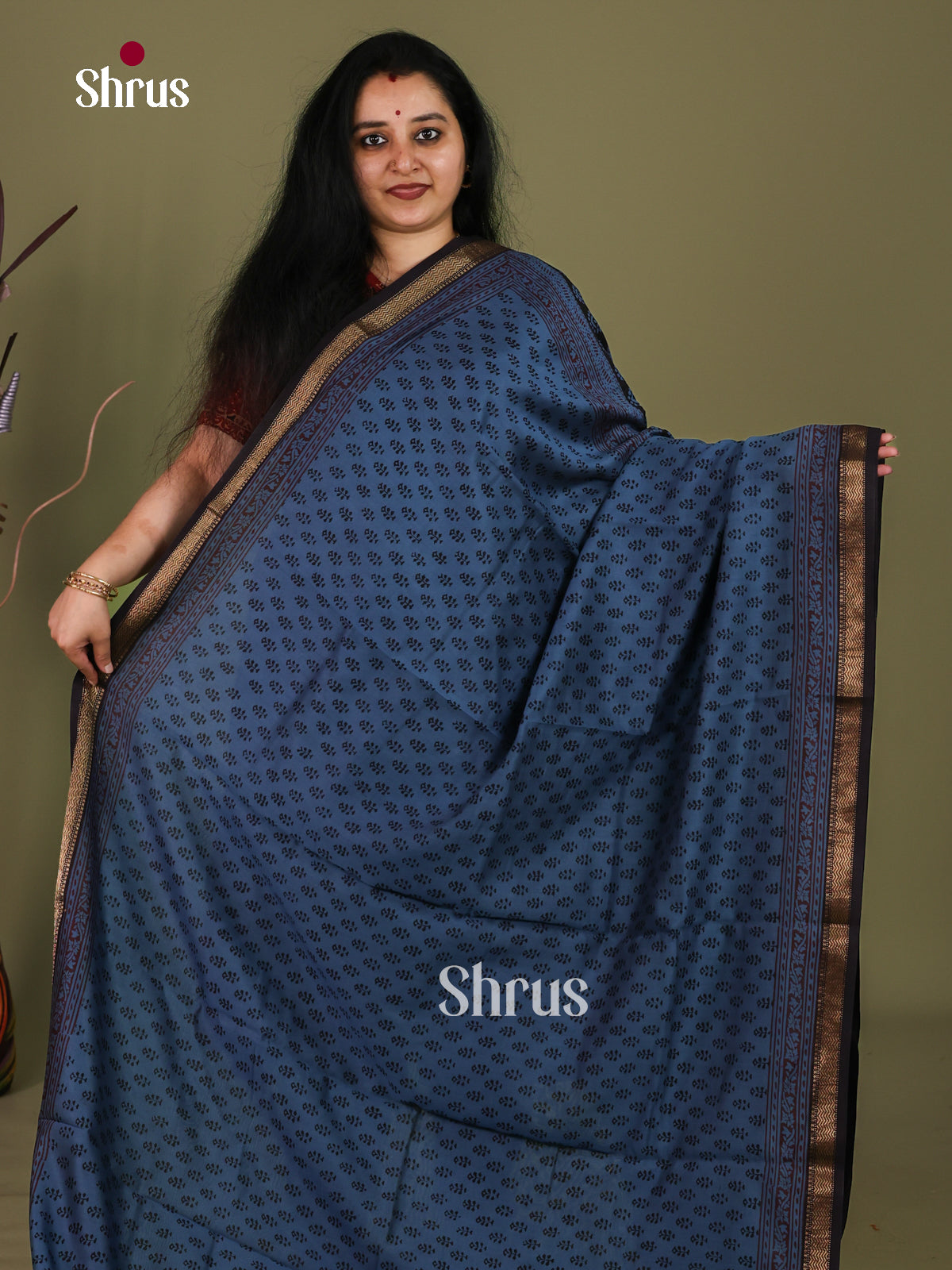 Maheshwari silkcotton Saree - EJ03215