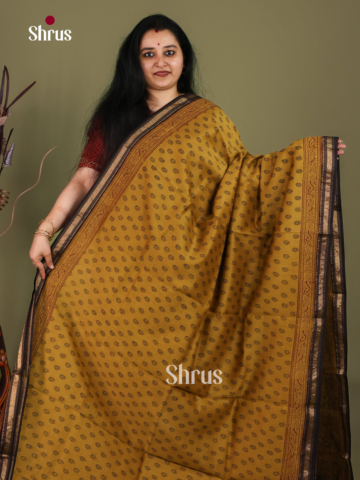Maheshwari silkcotton Saree - EJ03216