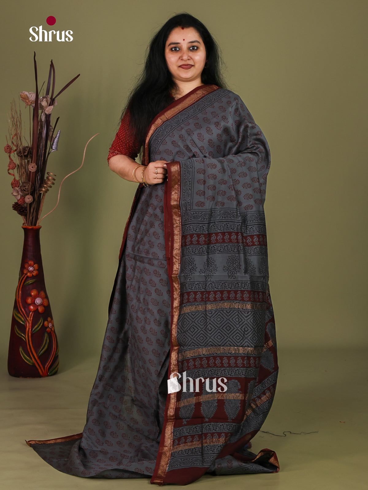 Maheshwari silkcotton Saree - EJ03218